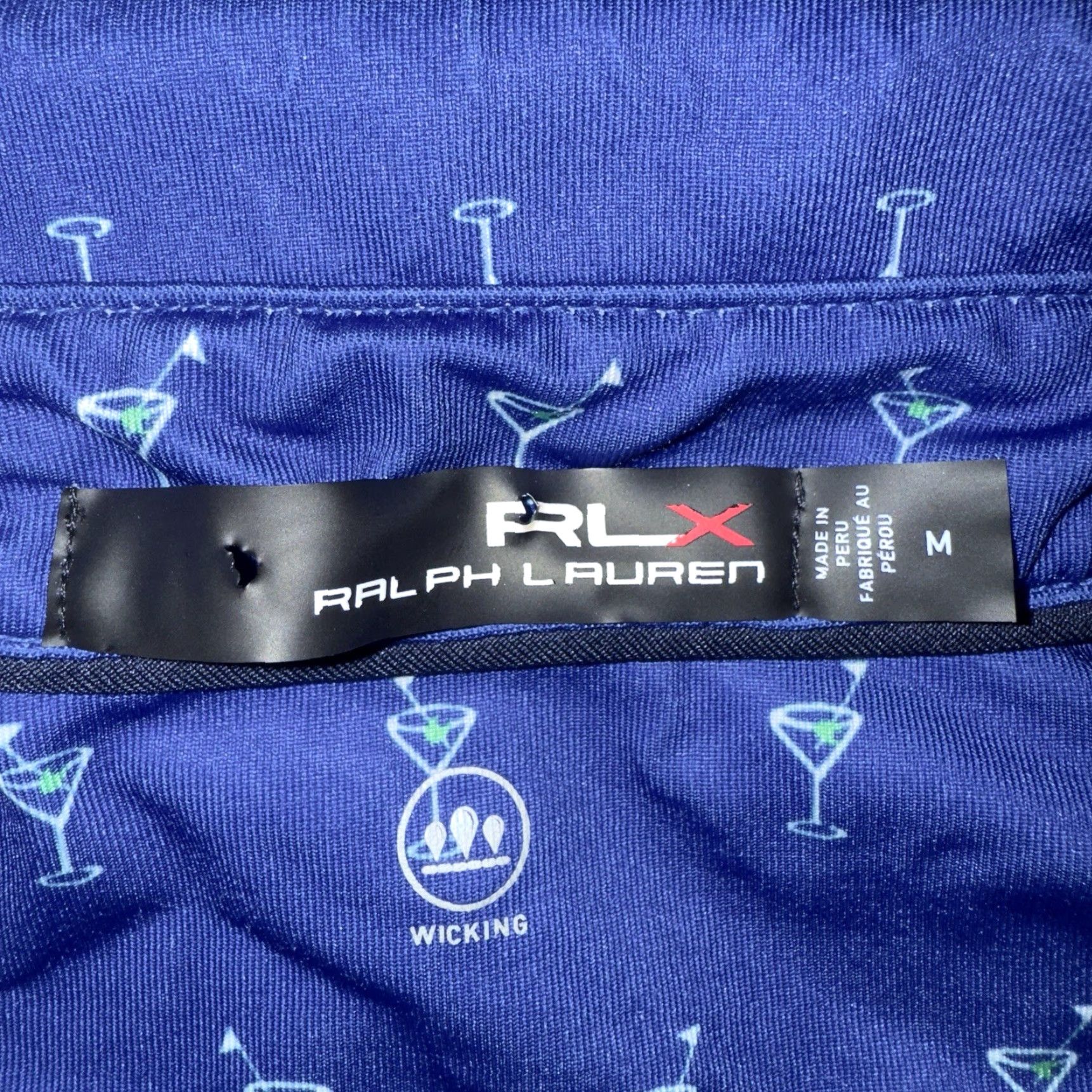 RLX Ralph Lauren Ralph Lauren RLX Martini Print Blue Athletic Polo Shirt Mens M Regular Fit Polo Size US M / EU 48-50 / 2 - 4 Thumbnail
