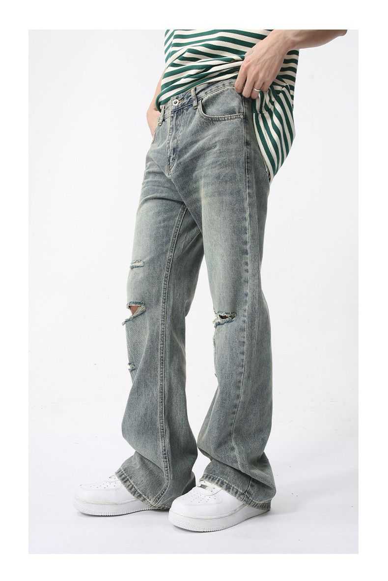 Japanese Brand × Jean Retro washed cool bootcut ripped jeans Size US 32 / EU 48 - 6 Thumbnail
