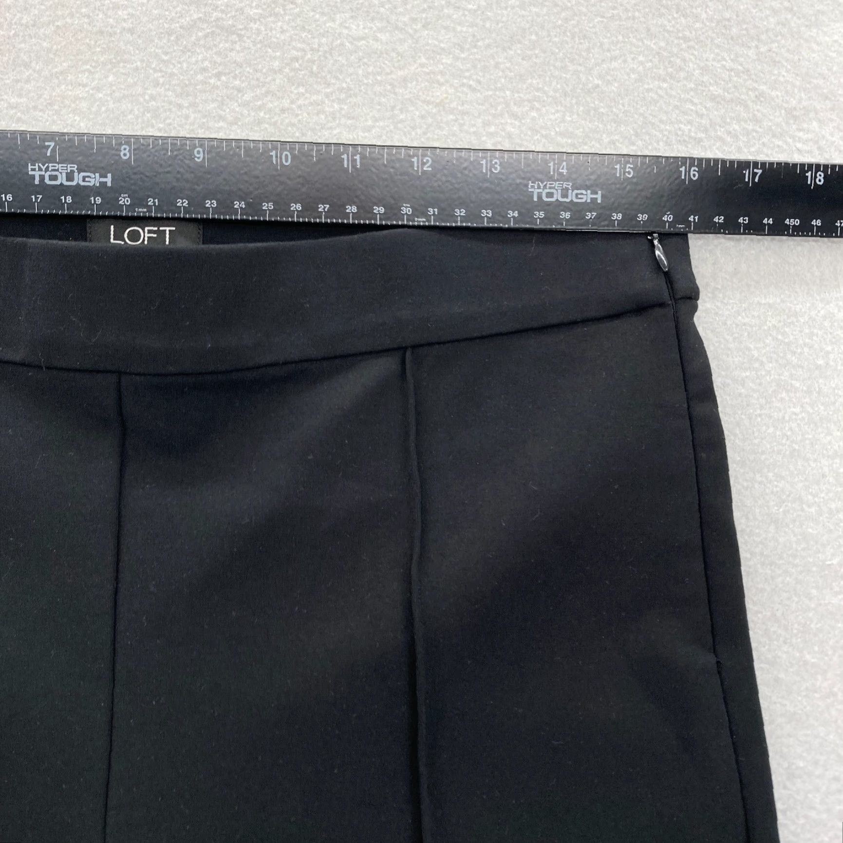 Loft LOFT Ponte Skinny Ankle Pants Women's 12 Black Stretch Nylon Blend Casual Preppy Size 24" / US 00 / IT 34 - 7 Thumbnail