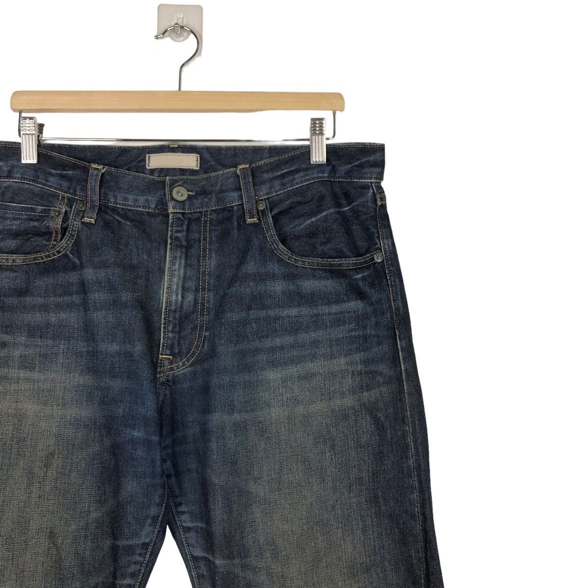 Japanese Brand 🔥90’s Selvedges Denim Jeans Uniqlo Japan Regular Straight Size US 36 / EU 52 - 5 Thumbnail