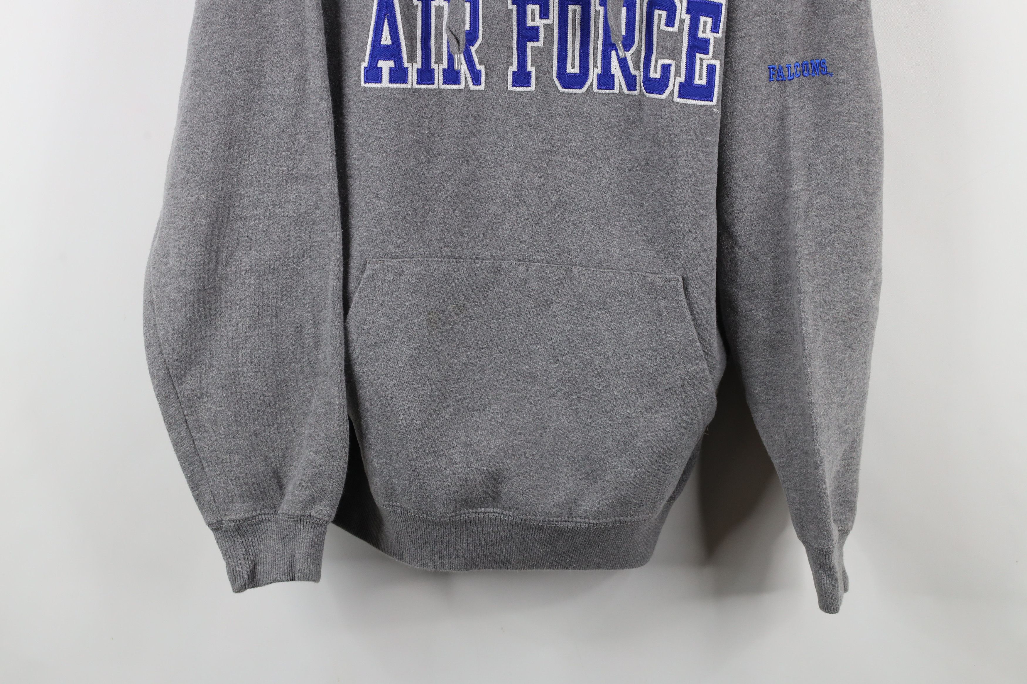 Vintage Vintage 90s Spell Air Force Academy Hoodie Sweatshirt Gray Size US M / EU 48-50 / 2 - 3 Thumbnail