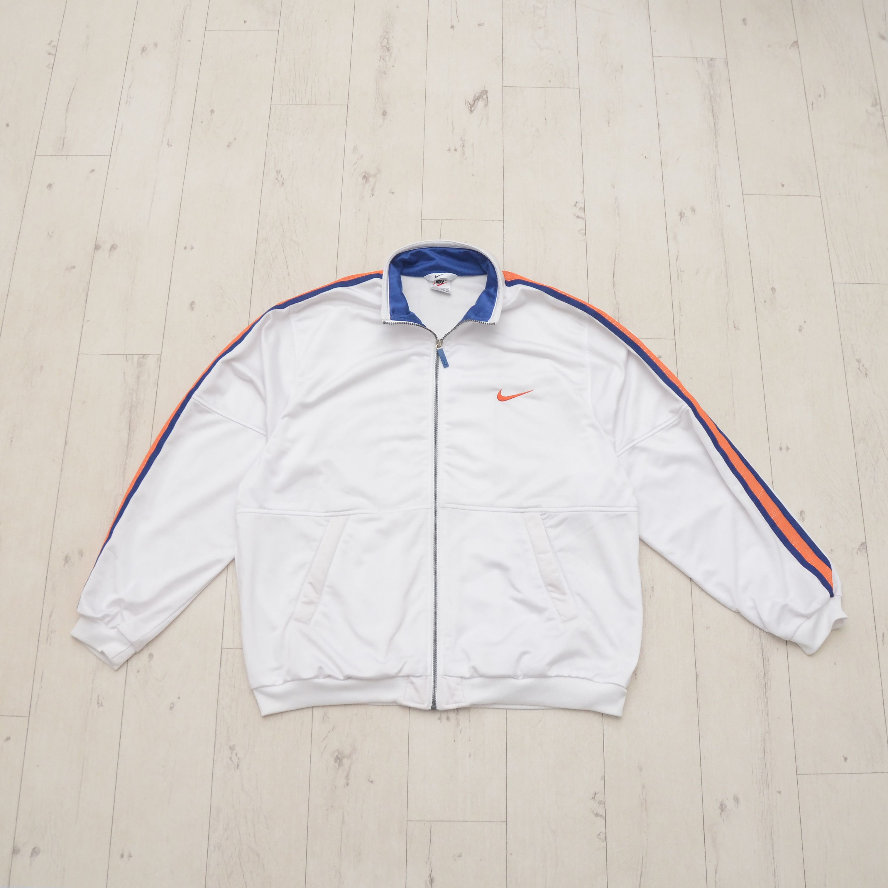 Nike Vintage Nike 90s Y2K Track Jacket XL White Big Logo Retro Size US XL / EU 56 / 4 - 3 Thumbnail
