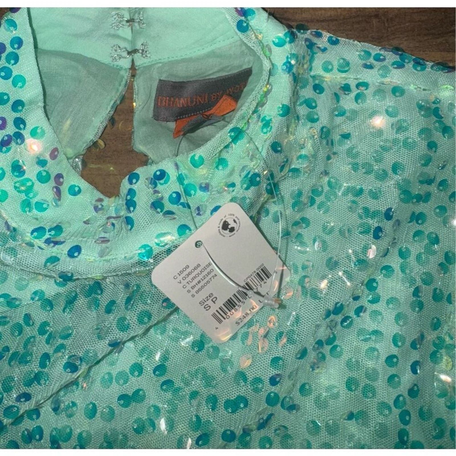 Anthropologie NWT Anthropologie Bhanuni Sequin Maxi Dress - Size Small Size S / US 4 / IT 40 - 3 Thumbnail