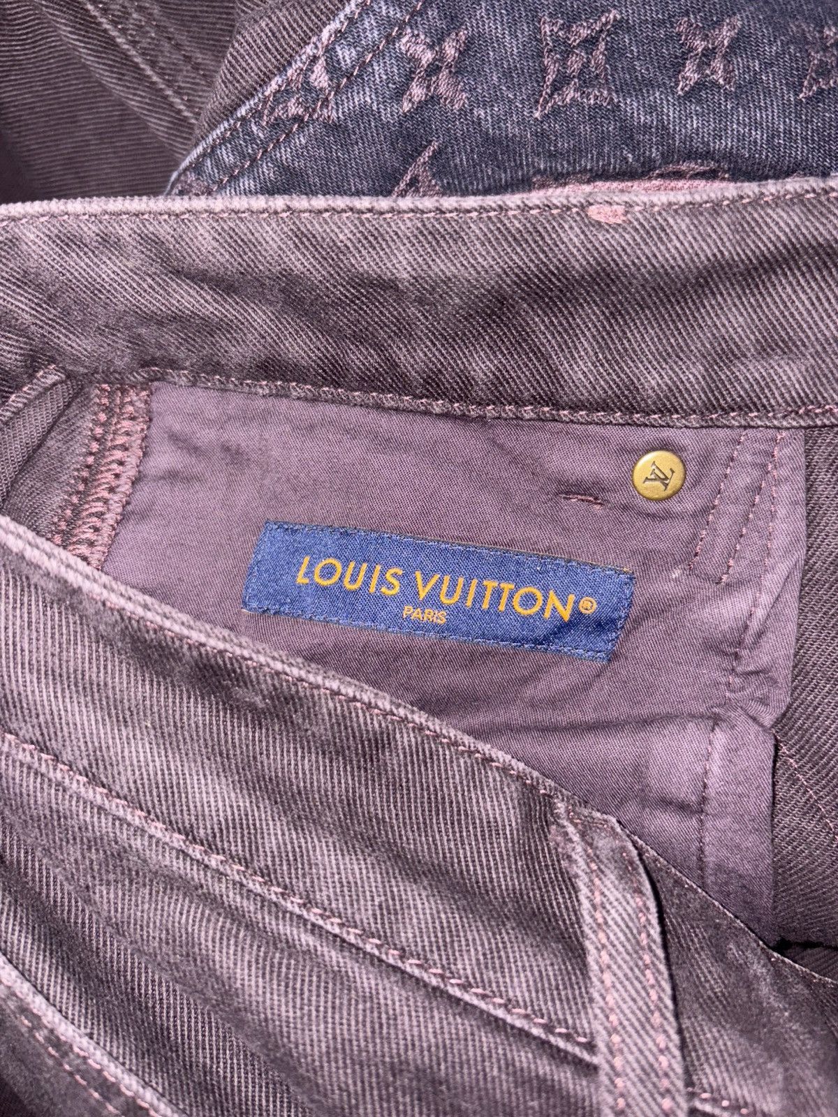 Louis Vuitton Louis Vuitton Monogram Flower Cotton Denim Pants Size US 31 - 15 Thumbnail