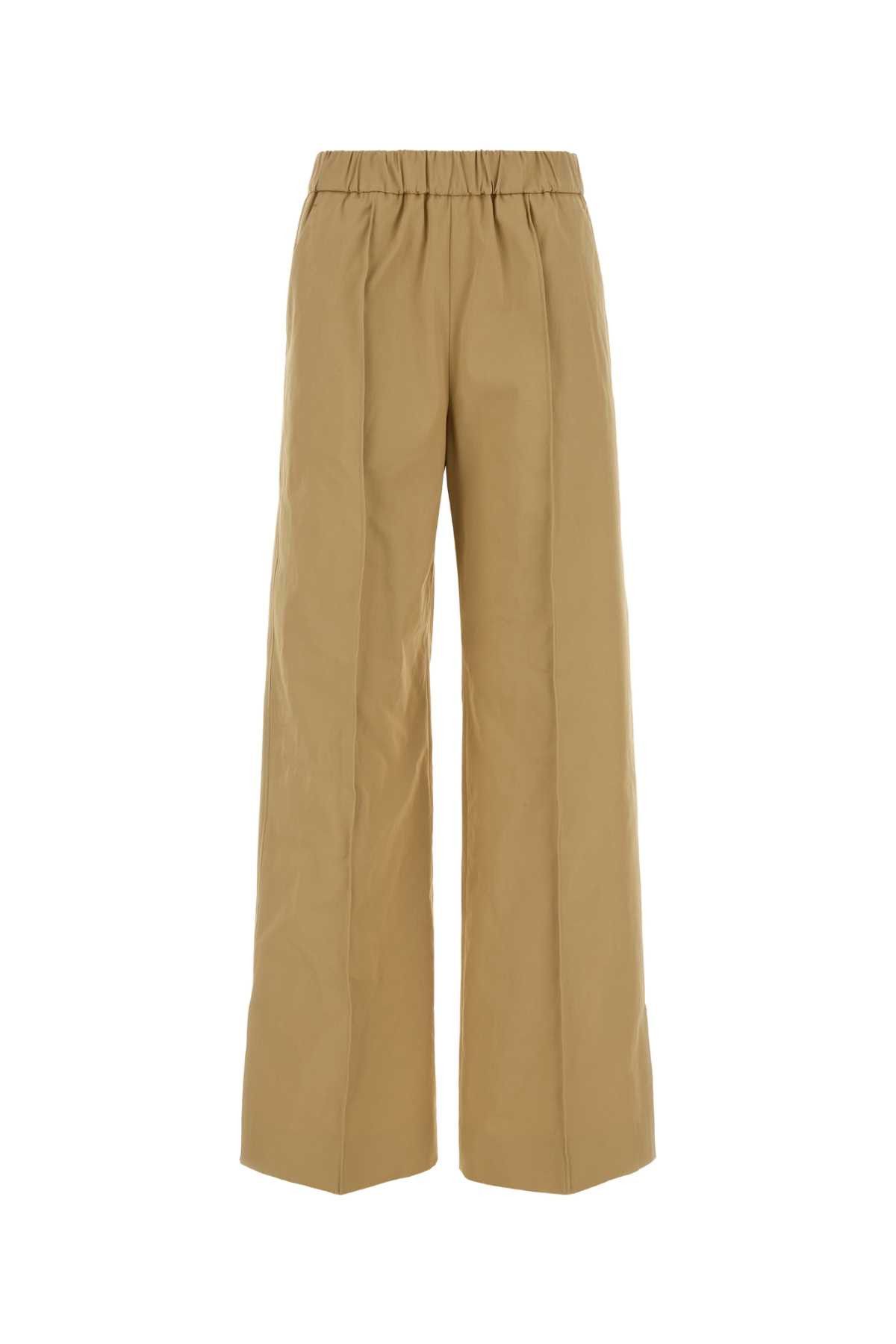 Jil Sander Camel Cotton Wide-Leg Pant Size 26" / US 2 / IT 38 - 1 Thumbnail
