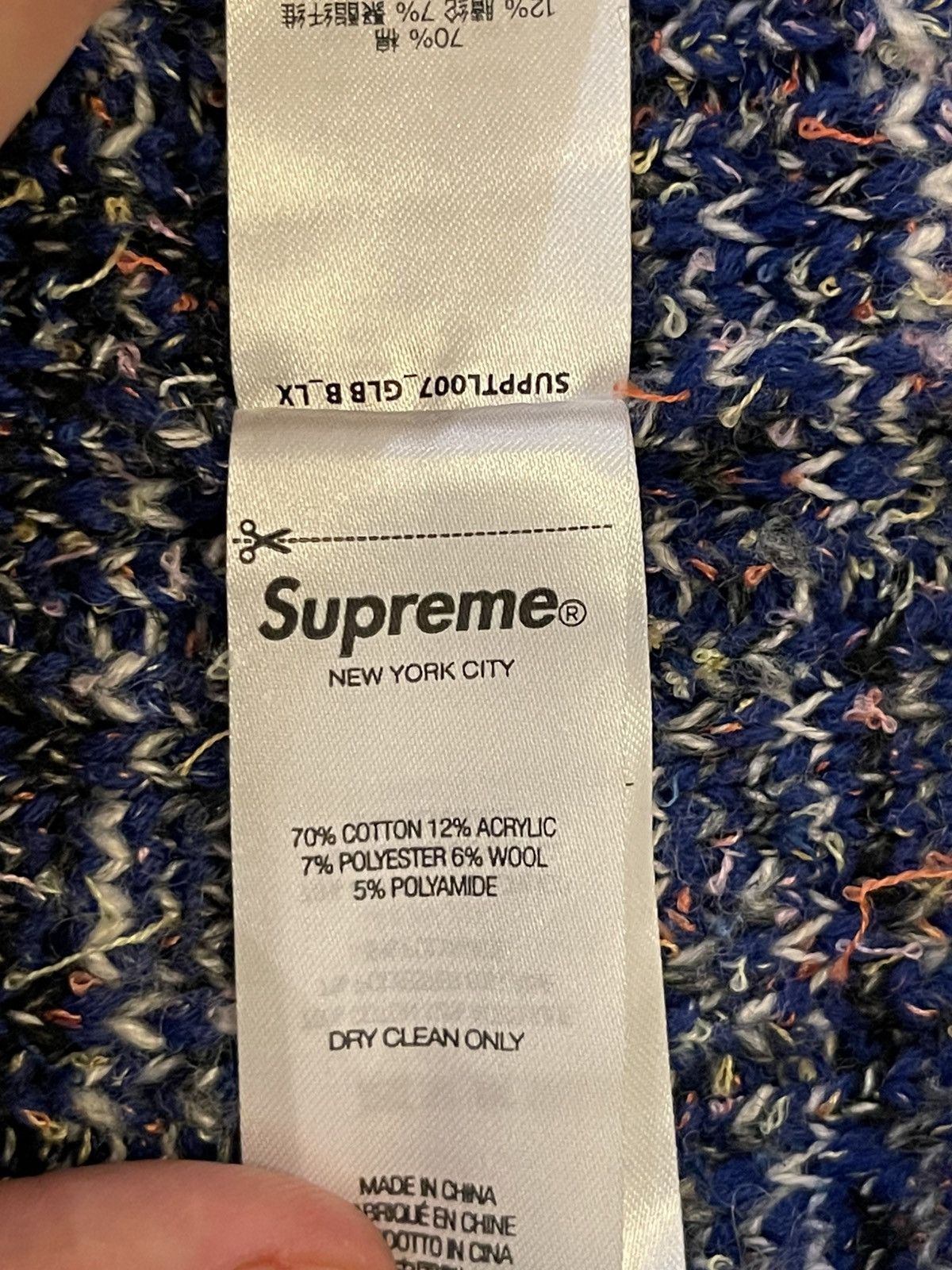 Supreme Supreme Speckled Zip-Up Sweater Vest Blue Size US M / EU 48-50 / 2 - 5 Thumbnail