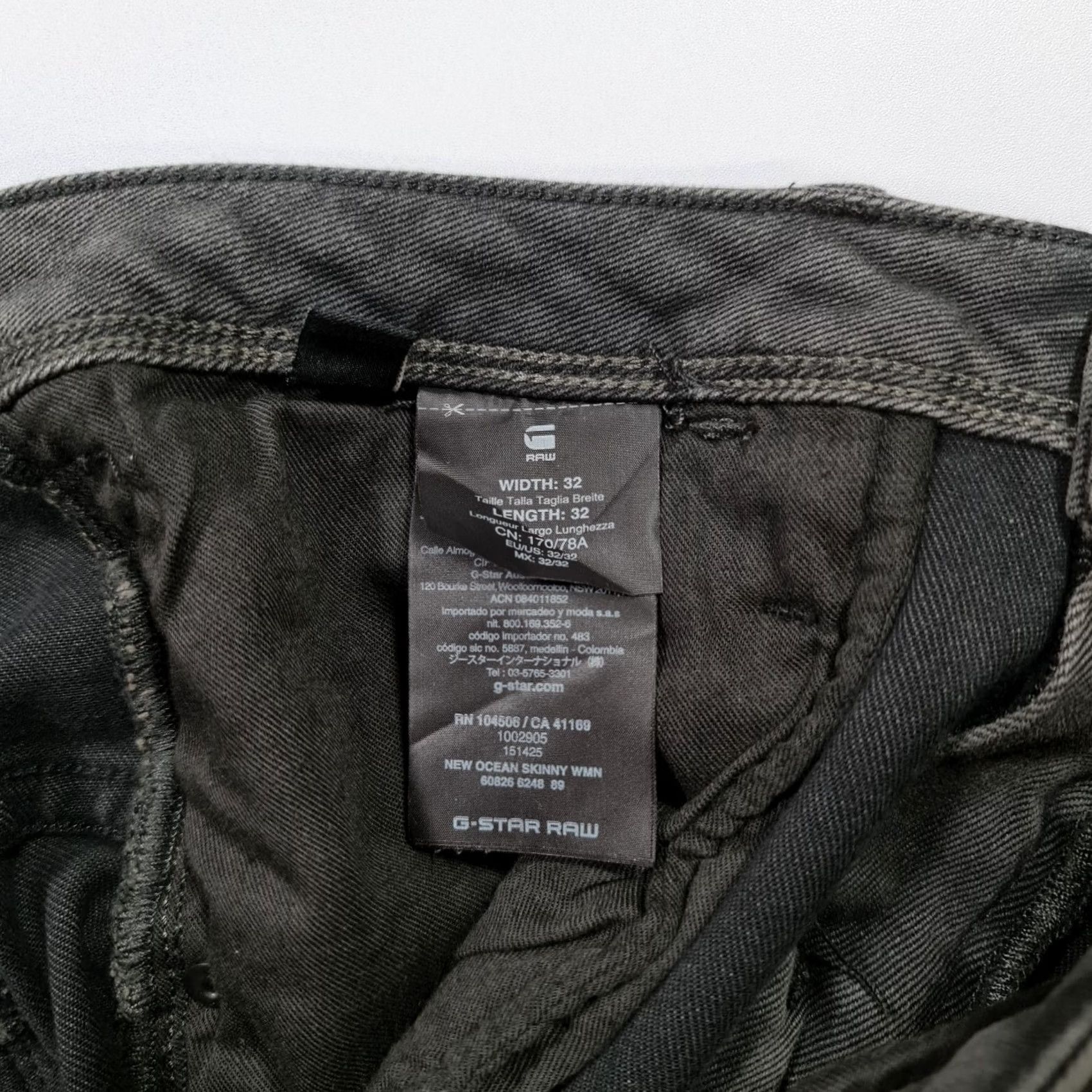 G-Star G-Star Slim Jeans Womens Grey W32 L32 Stretch Denim 5-Pocket Logo New with Tags Size 24" / US 00 / IT 34 - 5 Thumbnail