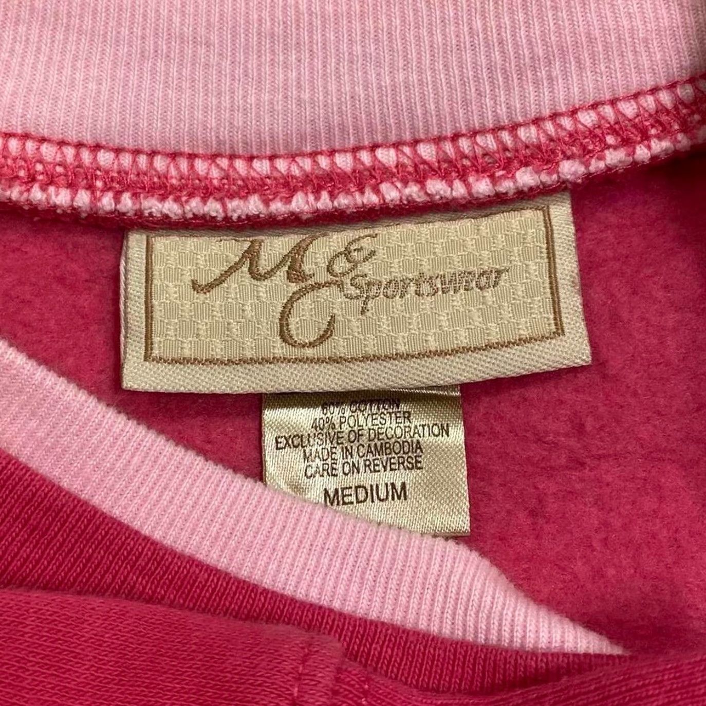 Vintage VINTAGE MC Sportswear “Grandma Is Another Word For Love” Sweatshirt Mens Medium Pink Embroidered Pullover Long Sleeve Size US M / EU 48-50 / 2 - 3 Thumbnail