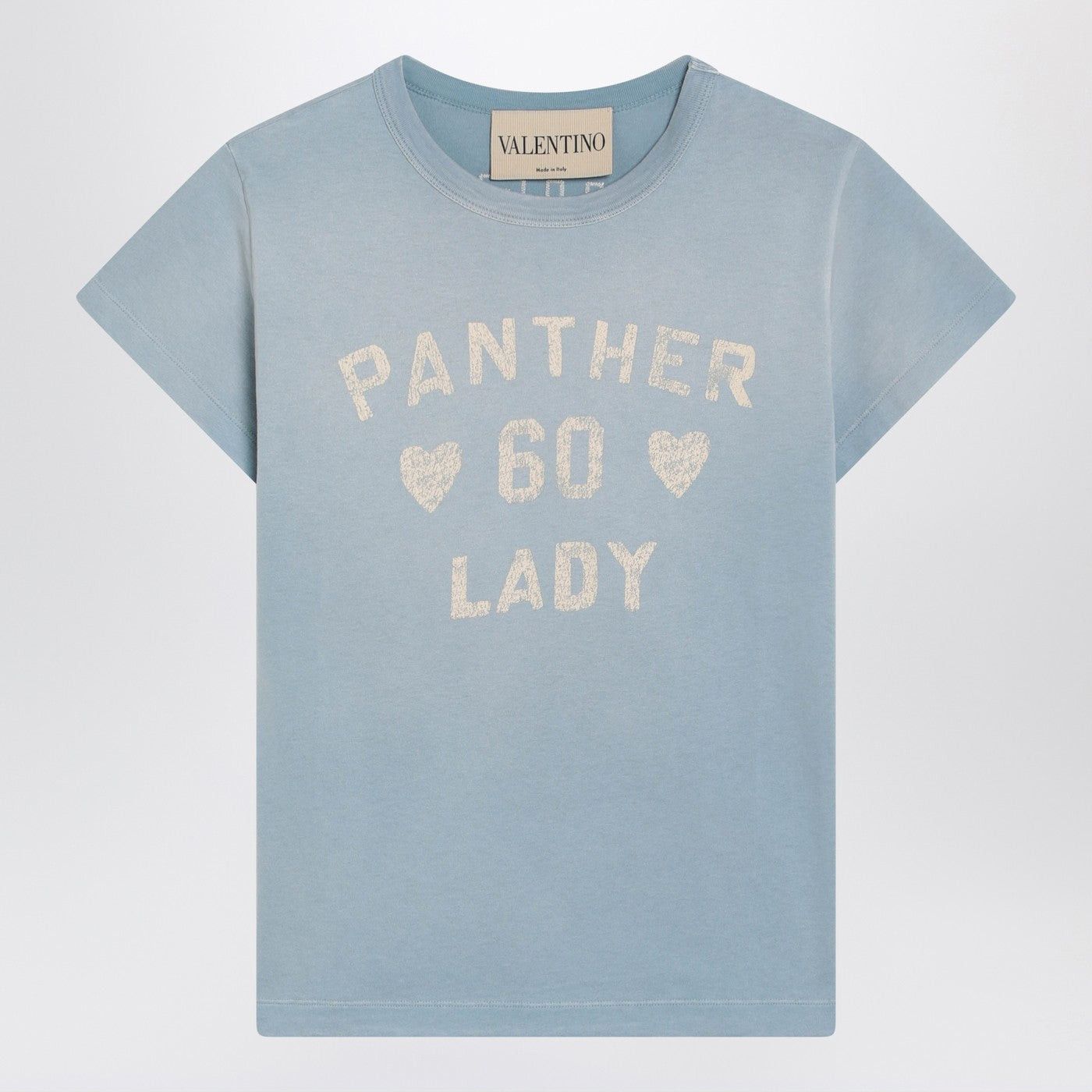 Valentino Valentino Light Blue Panther Lady T-Shirt Size M / US 6-8 / IT 42-44 - 1 Thumbnail