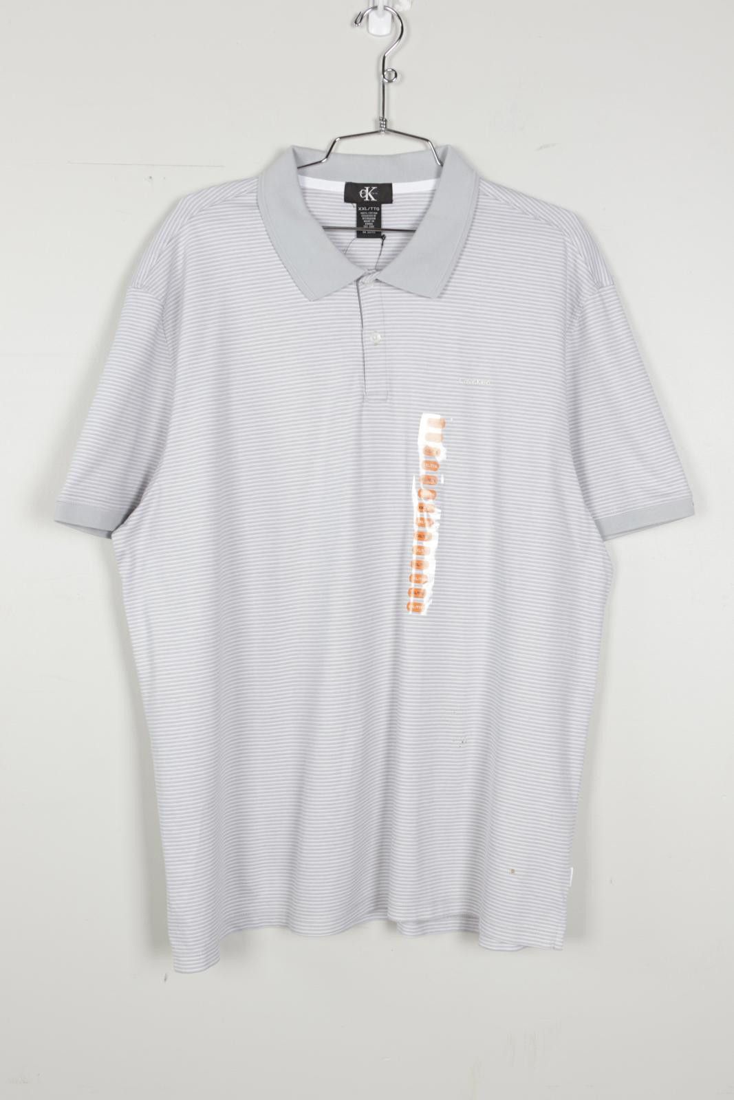 Calvin Klein 00's Calvin Klein Stripe Short Sleeve Polo Size US XXL / EU 58 / 5 - 1 Thumbnail