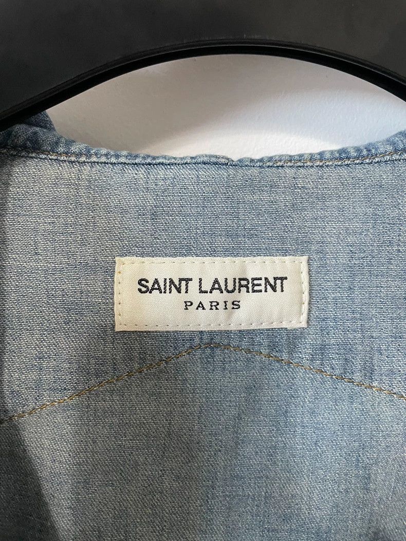 Saint Laurent Paris Saint Laurent Paris 19ss Light Blue Denim Shirt 2505-Nextar Size US M / EU 48-50 / 2 - 2 Thumbnail