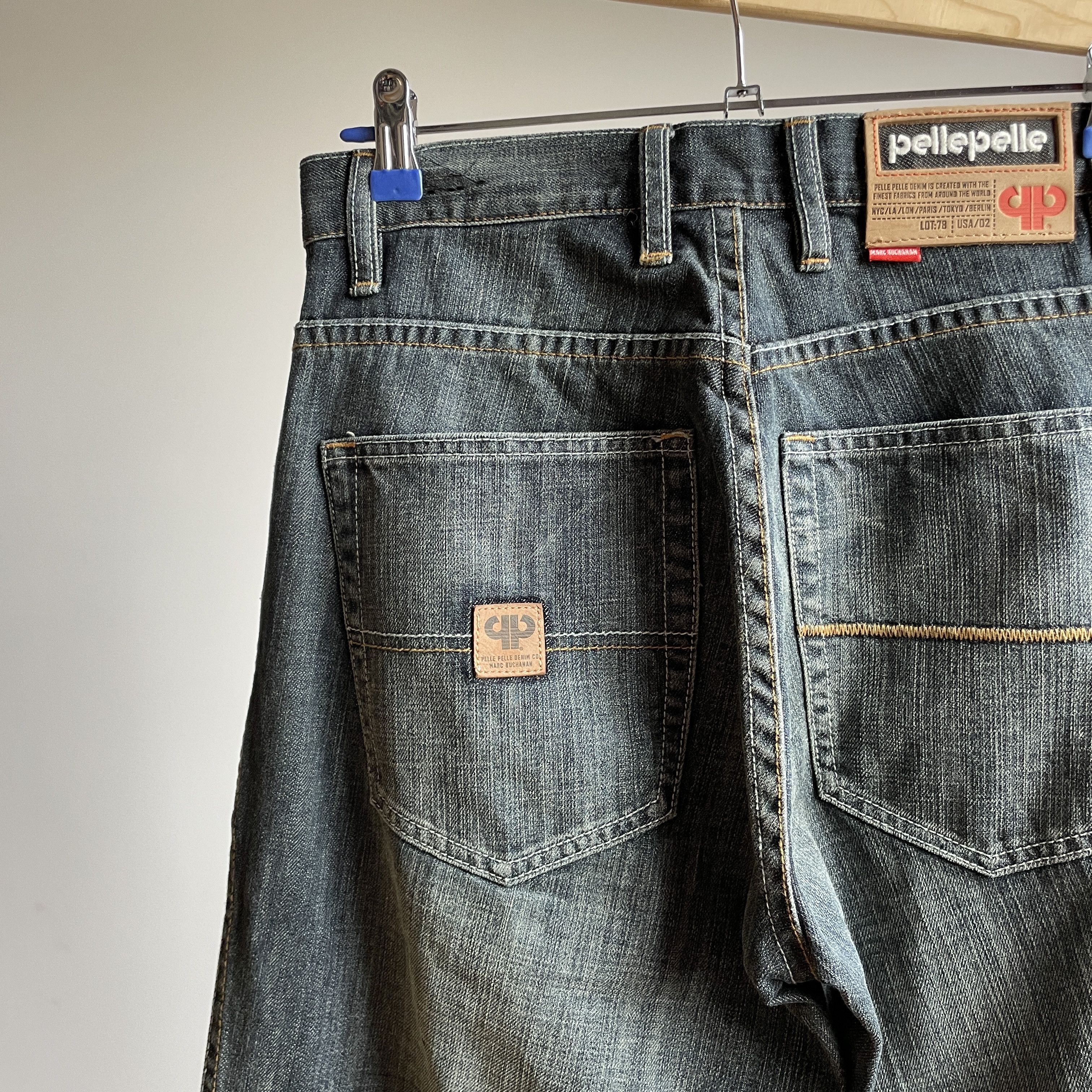 Pelle Pelle Pelle Pelle Vintage Y2K Baggy Wide Leg Washed Denim Size US 30 / EU 46 - 6 Thumbnail