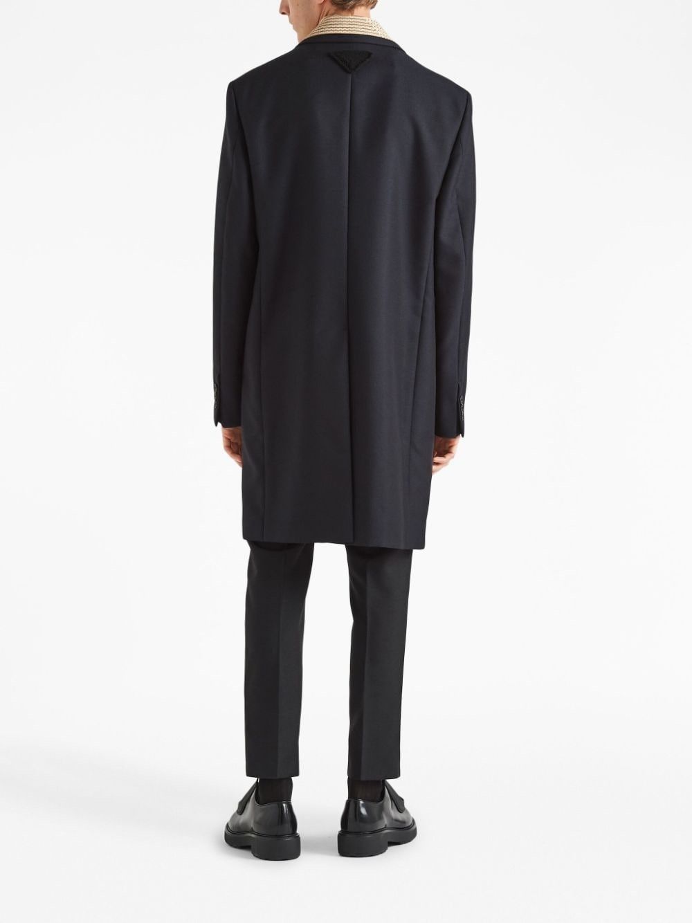 Prada o1bcso1str1025 Panama Mohair Coat in Navy Size US S / EU 44-46 / 1 - 3 Thumbnail