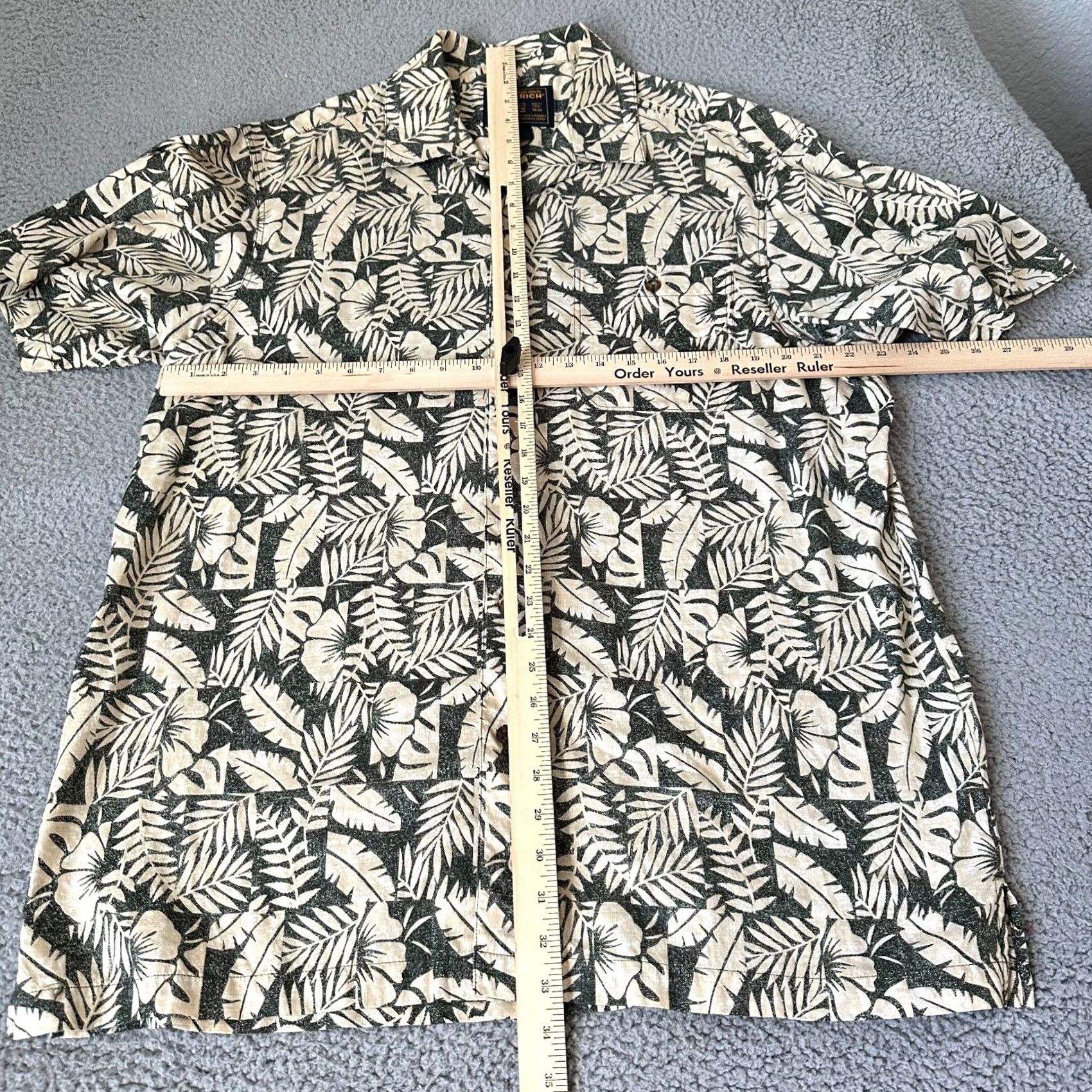 Vintage Woolrich Shirt XL Blue Floral Island Mens Button-Up Short Sleeve Collared Everyday Casual Comfort Size US XL / EU 56 / 4 - 6 Thumbnail