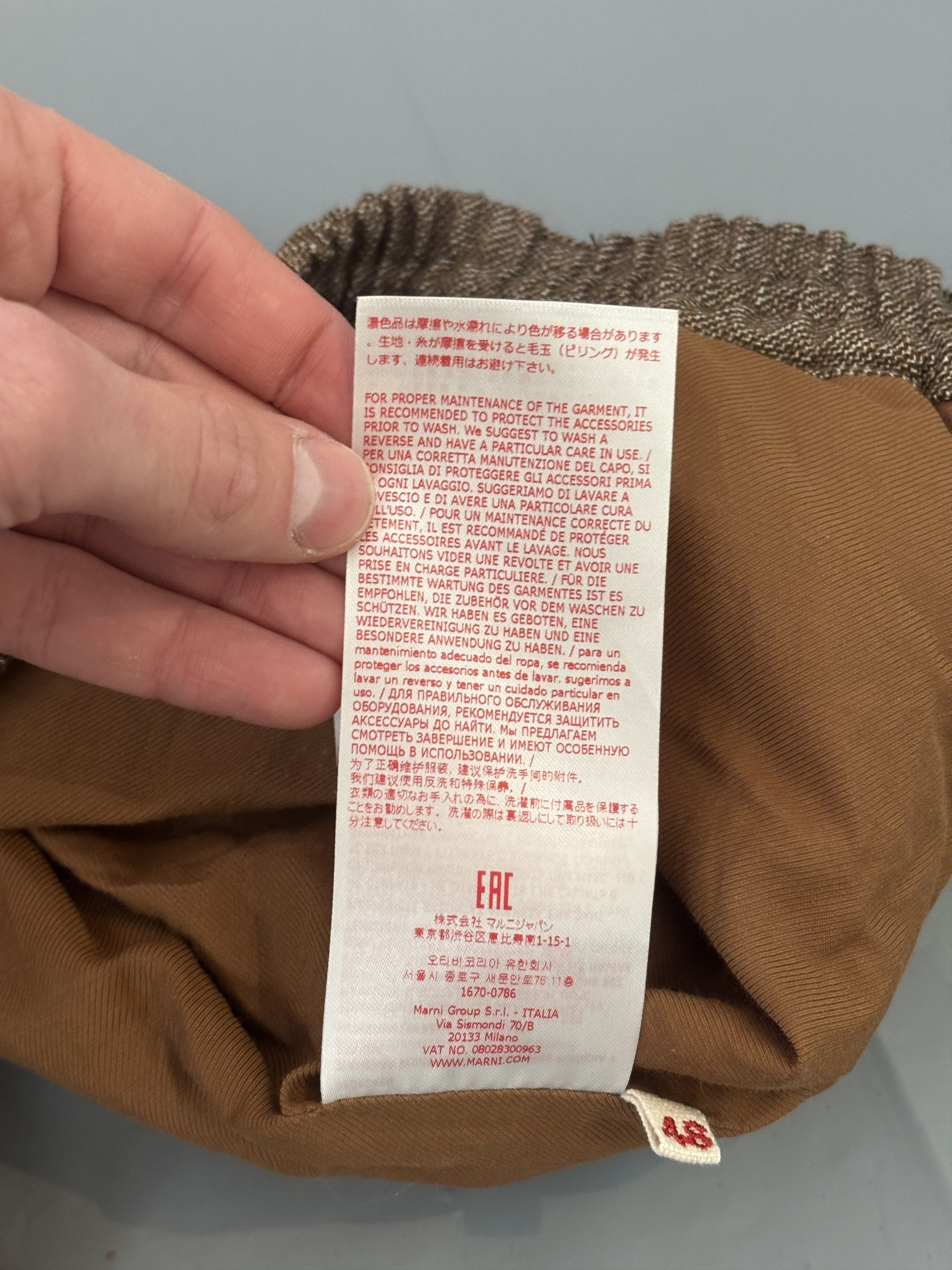 Marni Pantalon élastiqué Marni marron chiné en tbe Size US 32 / EU 48 - 16 Thumbnail