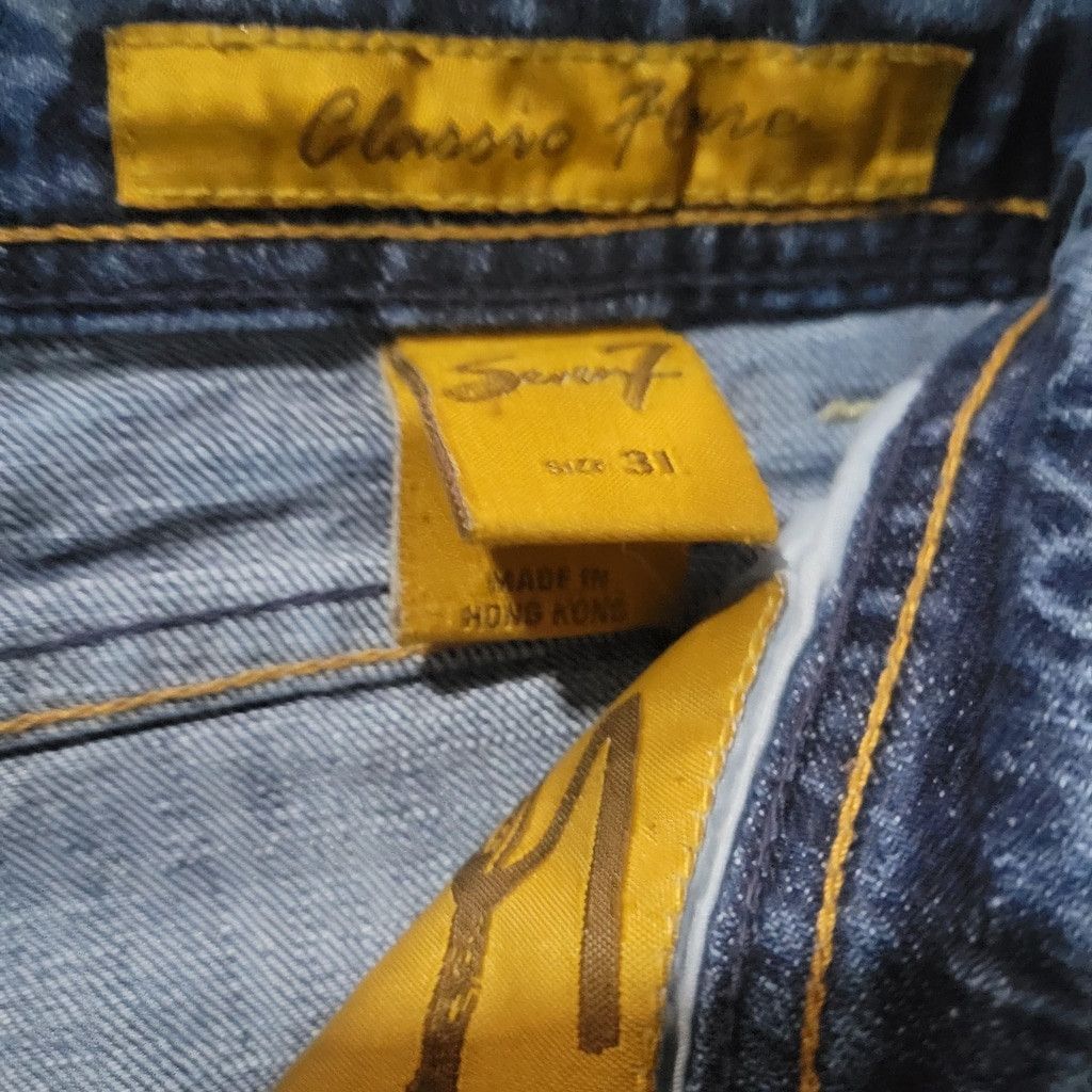 Seven 7 Seven 7 Classic Flare Stretch Blue Jeans Size 31 Inseam 34" Size 31" - 9 Thumbnail