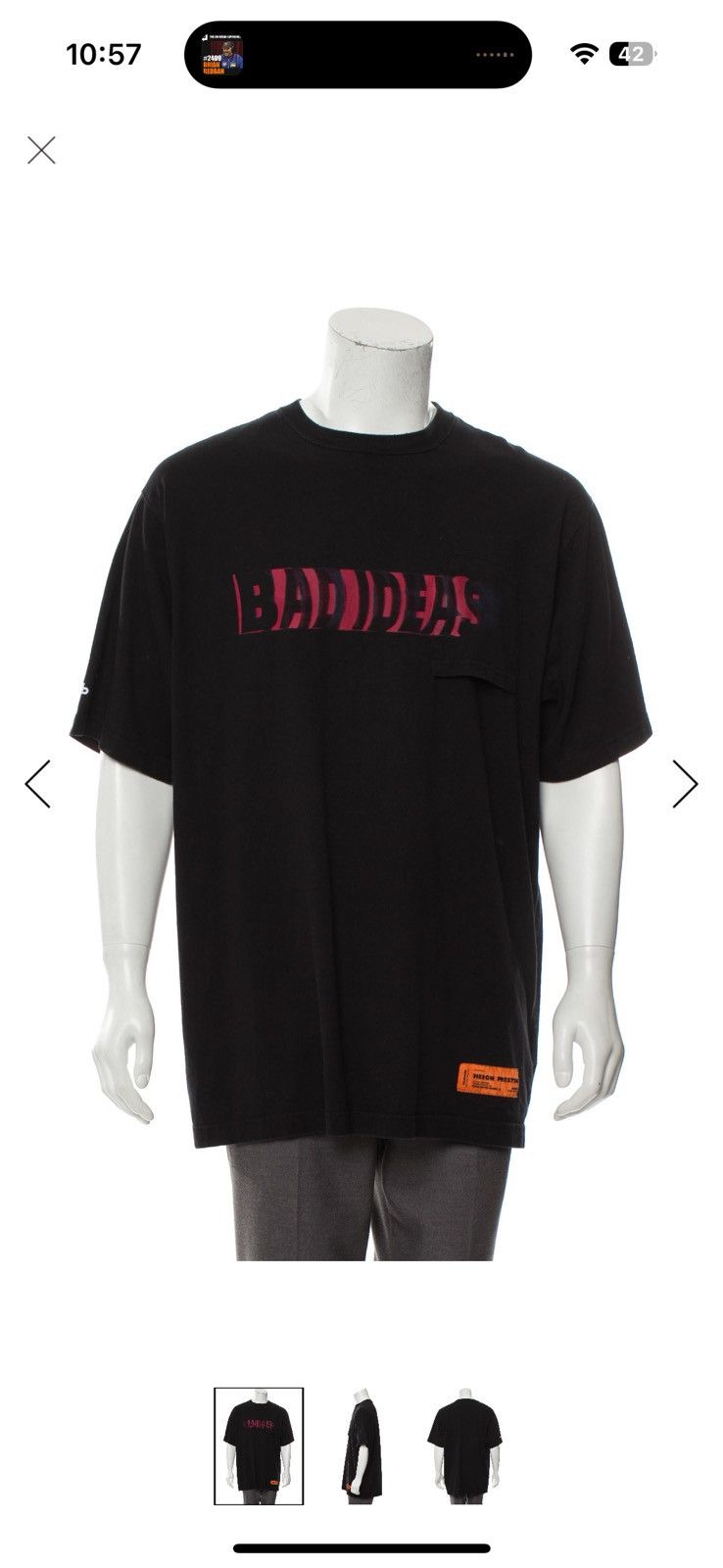 Heron Preston Bad Ideas T shirt Size US XL / EU 56 / 4 - 1 Thumbnail