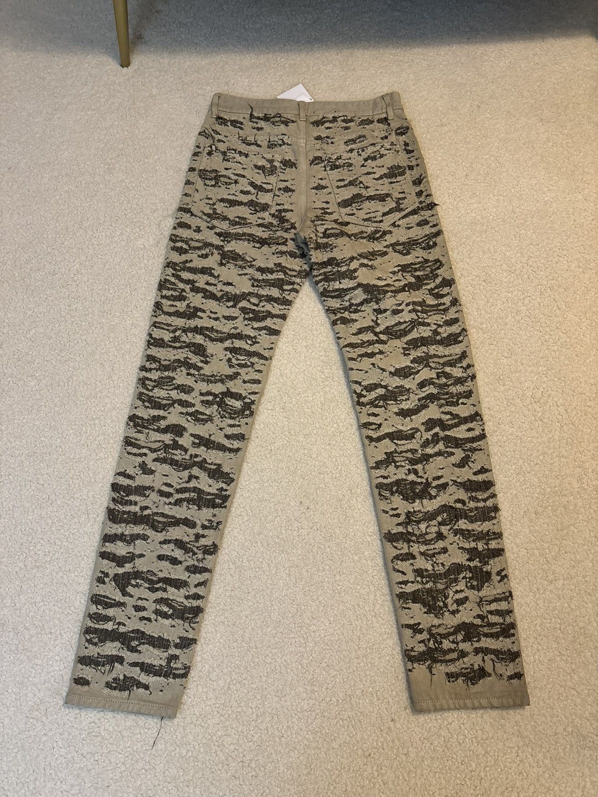 Givenchy Givenchy Distressed Camo Zipper Slim Fit Jeans Brown Beige Size US 30 / EU 46 - 12 Thumbnail