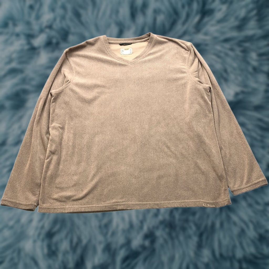 Vintage LL Bean V-Neck Ribbed Long Sleeve Sweater T-Shirt Mens Large L Brown Shirt Mens Large L Brown Size US XL / EU 56 / 4 - 1 Thumbnail