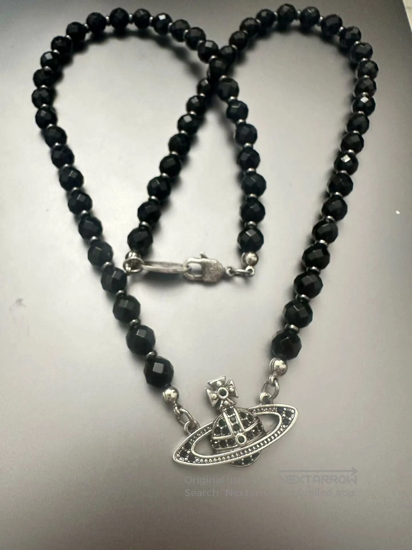 Vivienne Westwood vivienne westwood black onyx saturn necklace. Size ONE SIZE - 1 Thumbnail