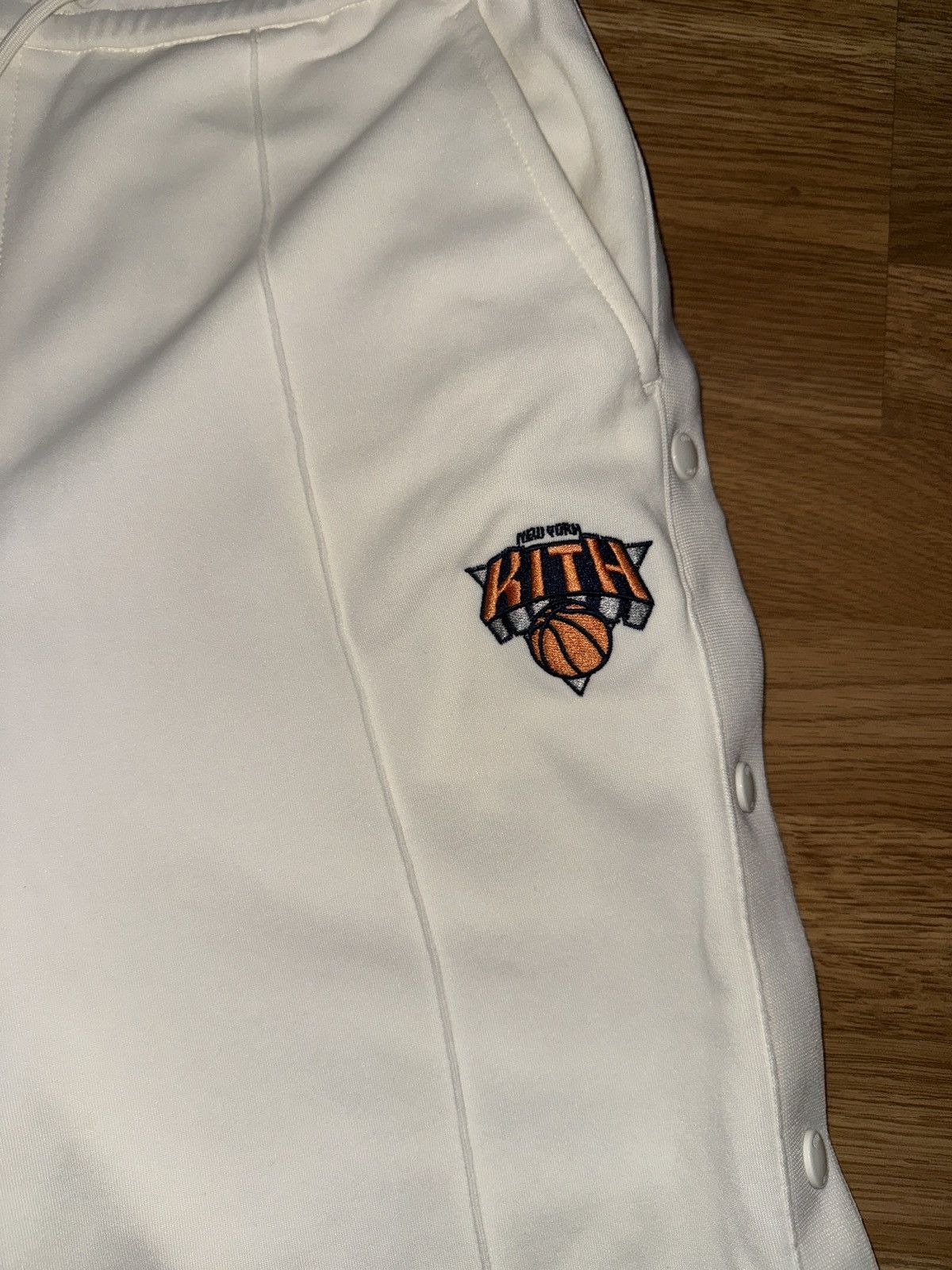 Kith × NBA Kith x New York Knicks tear-away / snap track pants Size US 34 / EU 50 - 9 Thumbnail