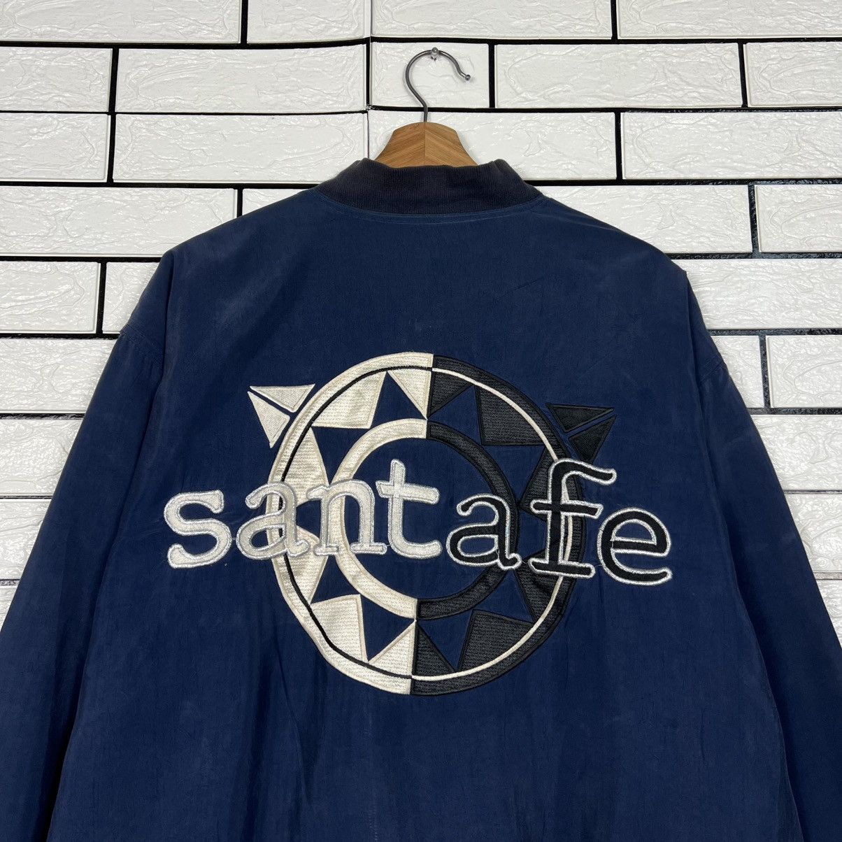 Japanese Brand Vintage SANTAFE Embroidery Big Logo Bomber Jacket #3988-C181 Size US XL / EU 56 / 4 - 2 Thumbnail