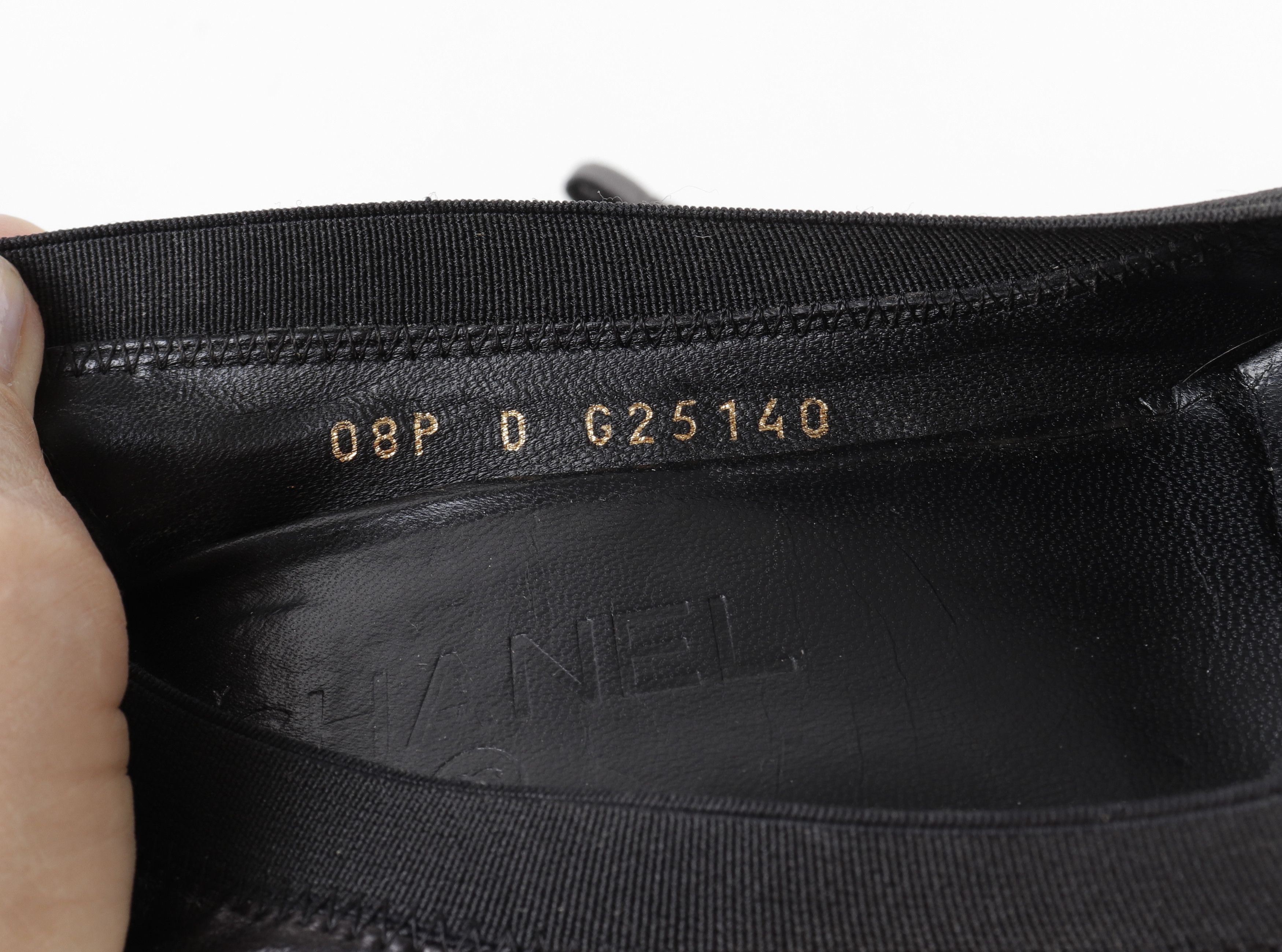 Chanel Chanel CC Logo Spirit Leather Stretch Black Heels Size US 9.5 / IT 39.5 - 5 Thumbnail