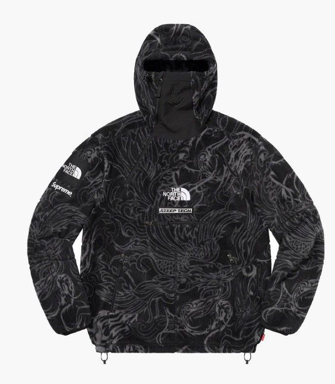 Supreme × The North Face Supreme North Face Steep Tech Fleece Pullover Black Dragon Size US L / EU 52-54 / 3 - 1 Thumbnail