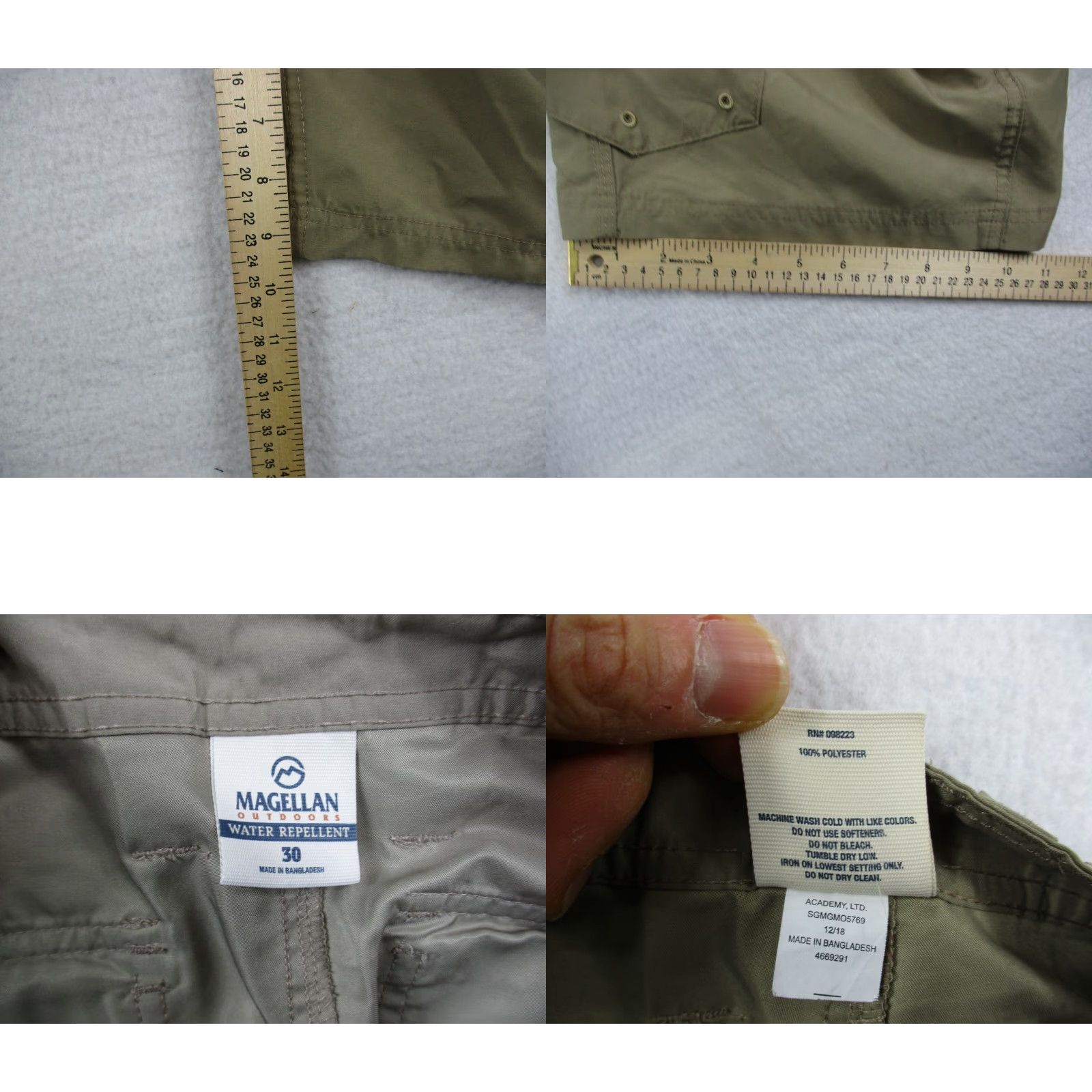 Vintage Magellan Cargo Fishing Shorts Men's 30 Tan Brown Water Repellant Pockets Size US 32 / EU 48 - 8 Thumbnail