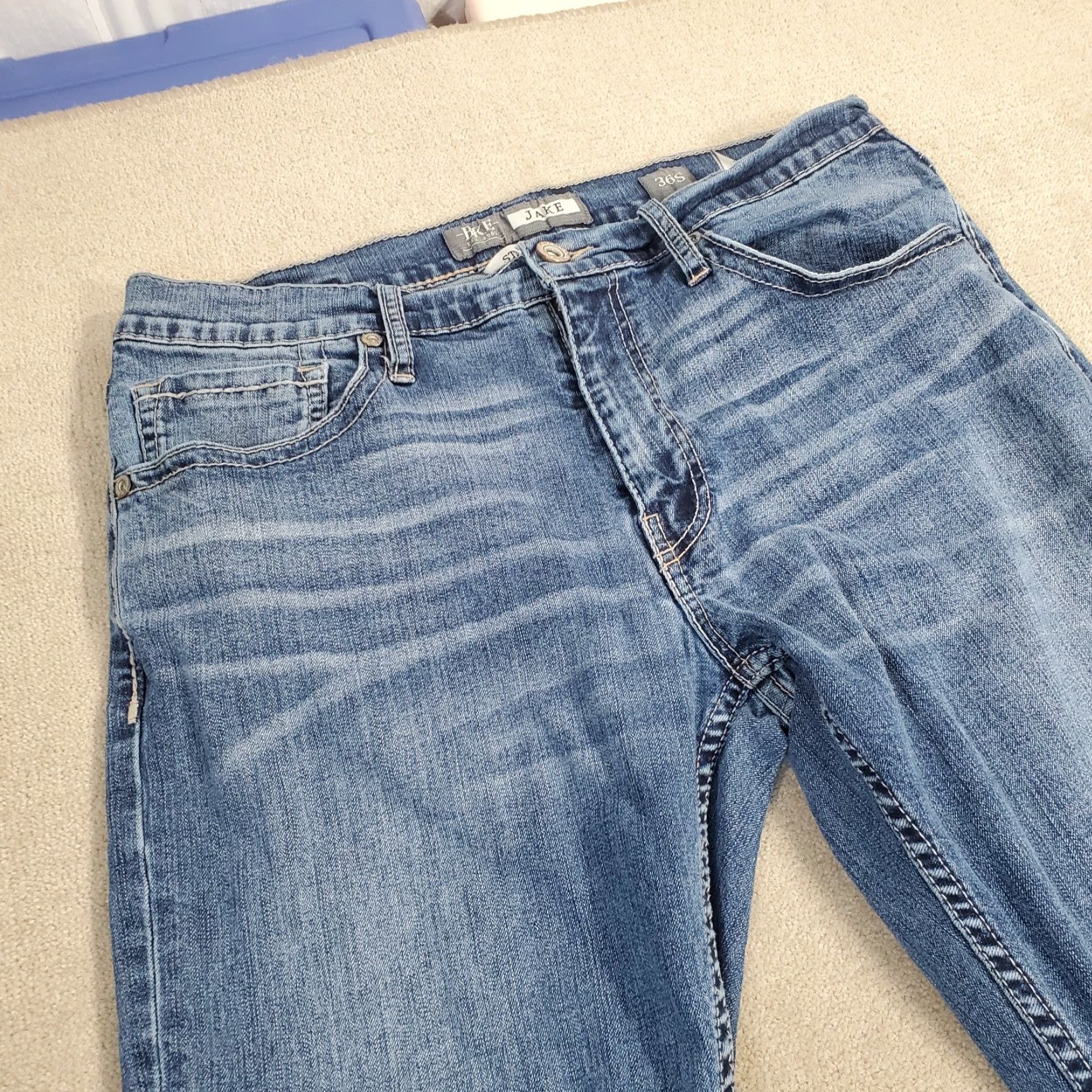 Vintage BKE Buckle Jeans Mens 36 Jeans Straight Leg Blue Medium Wash Denim Non-Vintage casual 30 in Inseam Buckle Logo Pockets Regular fit Mens Size US 36 / EU 52 - 2 Thumbnail