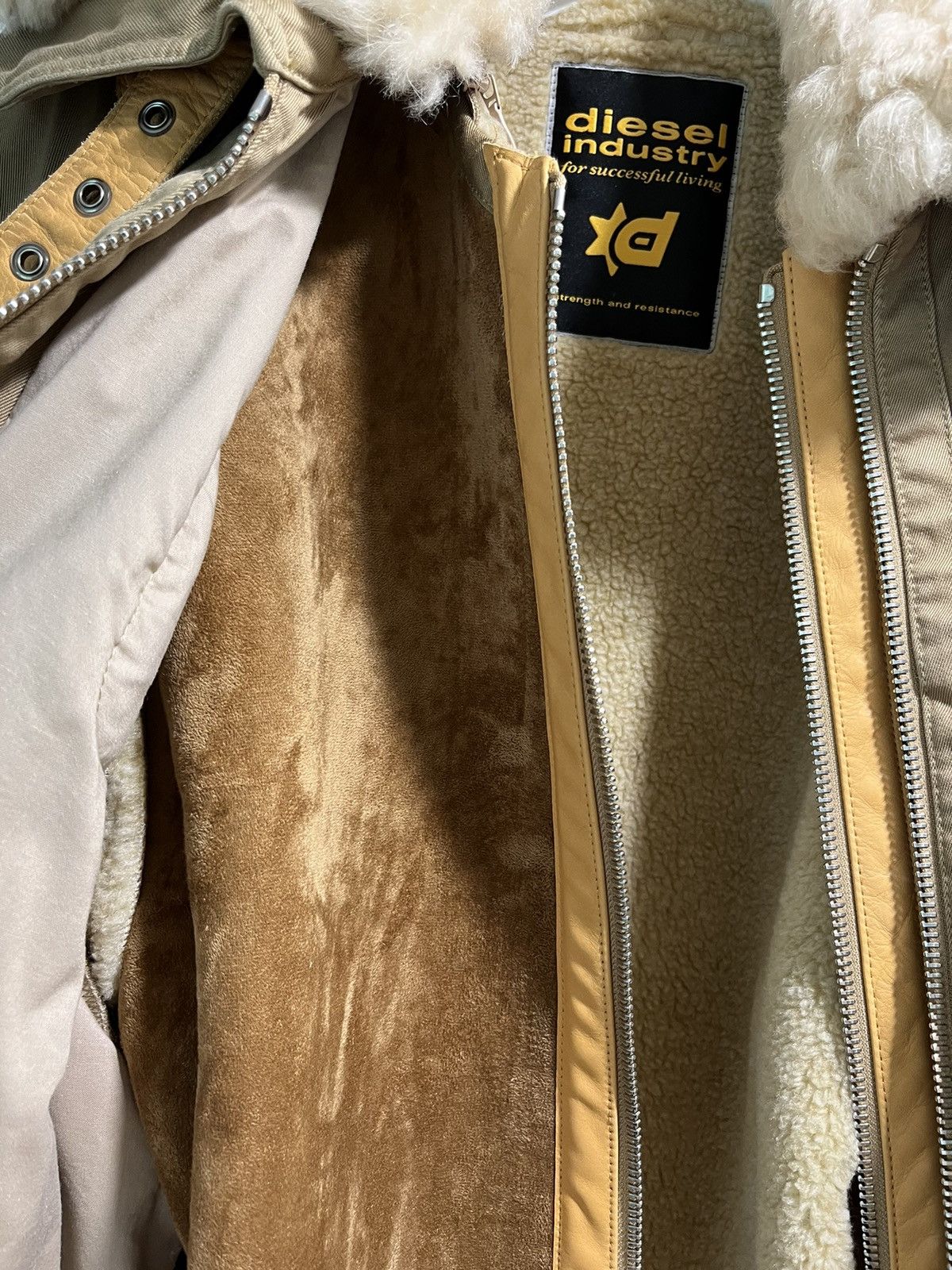 Diesel Diesel W-Dieter shearling-collar coat Size US M / EU 48-50 / 2 - 11 Thumbnail