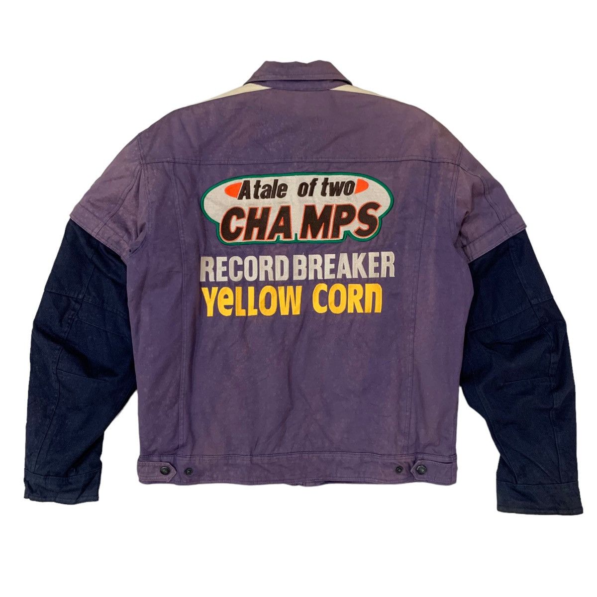 YELLOW CORN 🔥Vintage Yellow Corn Sledge Hammer Convertible Racing Jacket Size US M / EU 48-50 / 2 - 4 Thumbnail