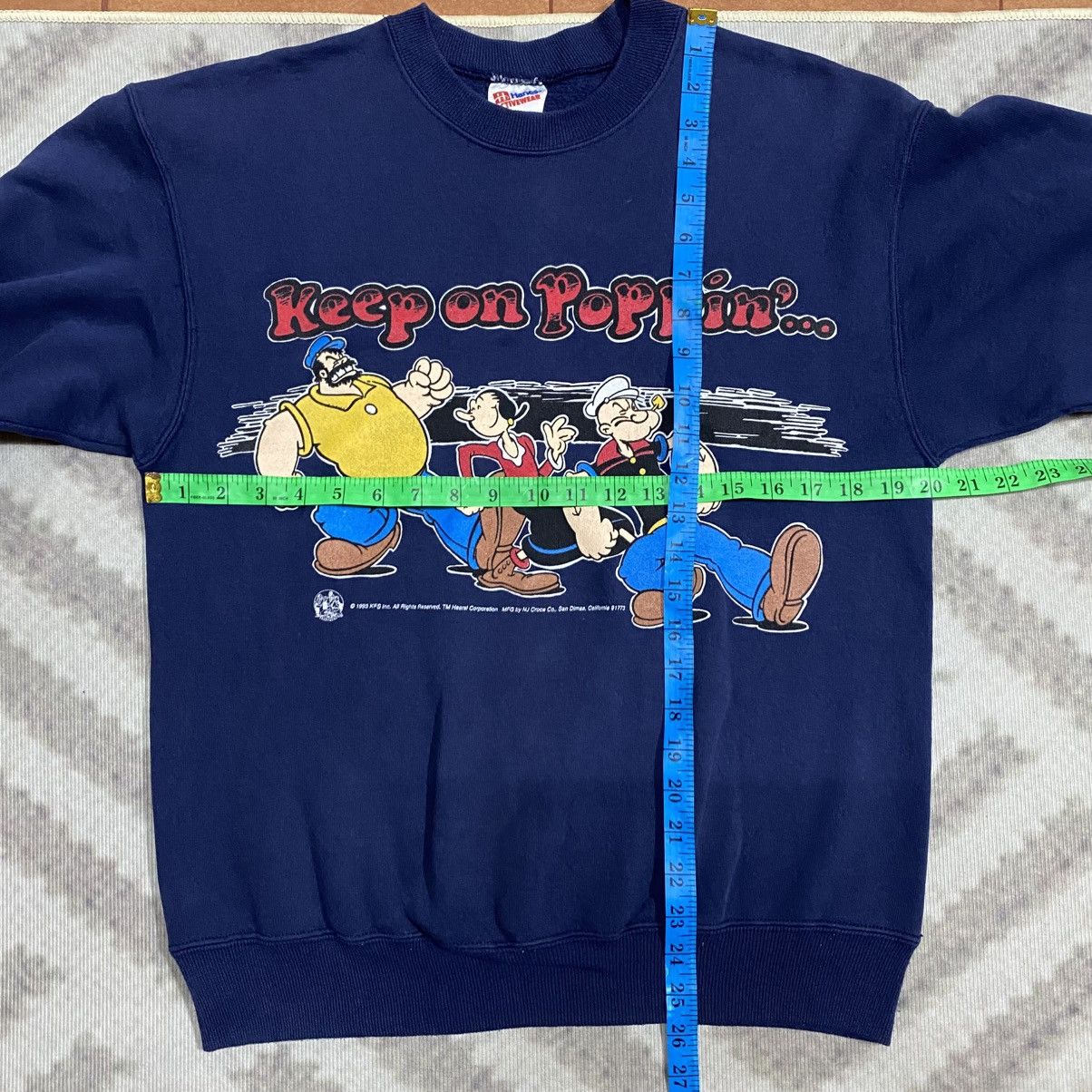 Vintage Vintage 1993 POPEYE Classic Cartoon Sweatshirt Size US M / EU 48-50 / 2 - 7 Thumbnail