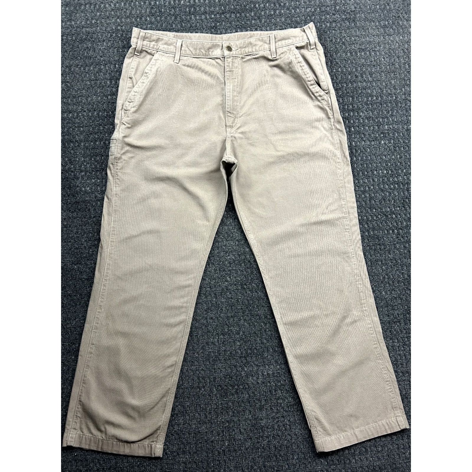 Carhartt VINTAGE Carhartt Relaxed Fit Canvas Work Pants 42 x 32 Brown Mens Carhartt Workwear Pants Relaxed Fit Workwear USA 90s Government? Size US 42 / EU 58 - 2 Thumbnail