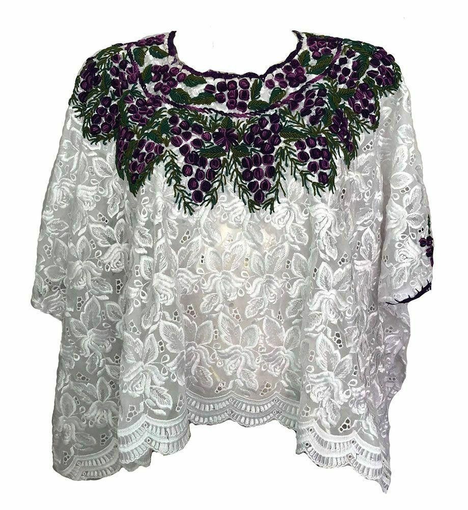 Designer Pre Owned White Hand Made Blouse L Size L / US 10 / IT 46 - 1 Thumbnail