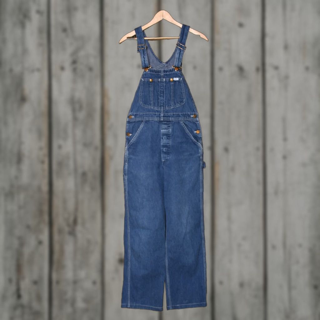 Lee VINTAGE Lee Overalls Jeans Denim BibsUSA 28" Waist 27" Inseam Unisex Adults Blue Cotton Denim 28 Mens Womens Boys Girls Size US 28 / EU 44 - 1 Thumbnail