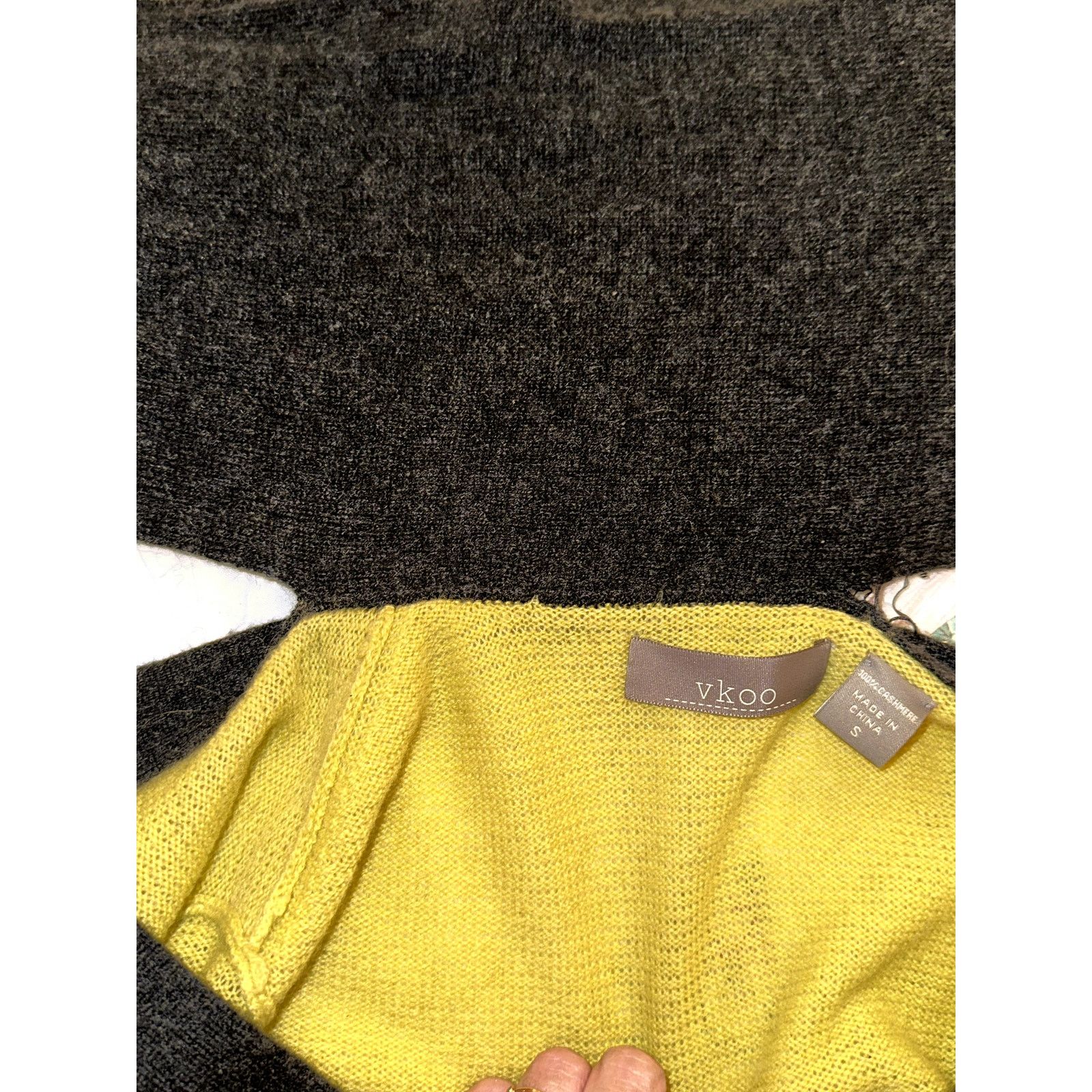 Other Y2K VKOO STRIPED CASHMERE CARDIGAN SWEATER W/ ATTACHED SCARF Size S / US 4 / IT 40 - 5 Thumbnail