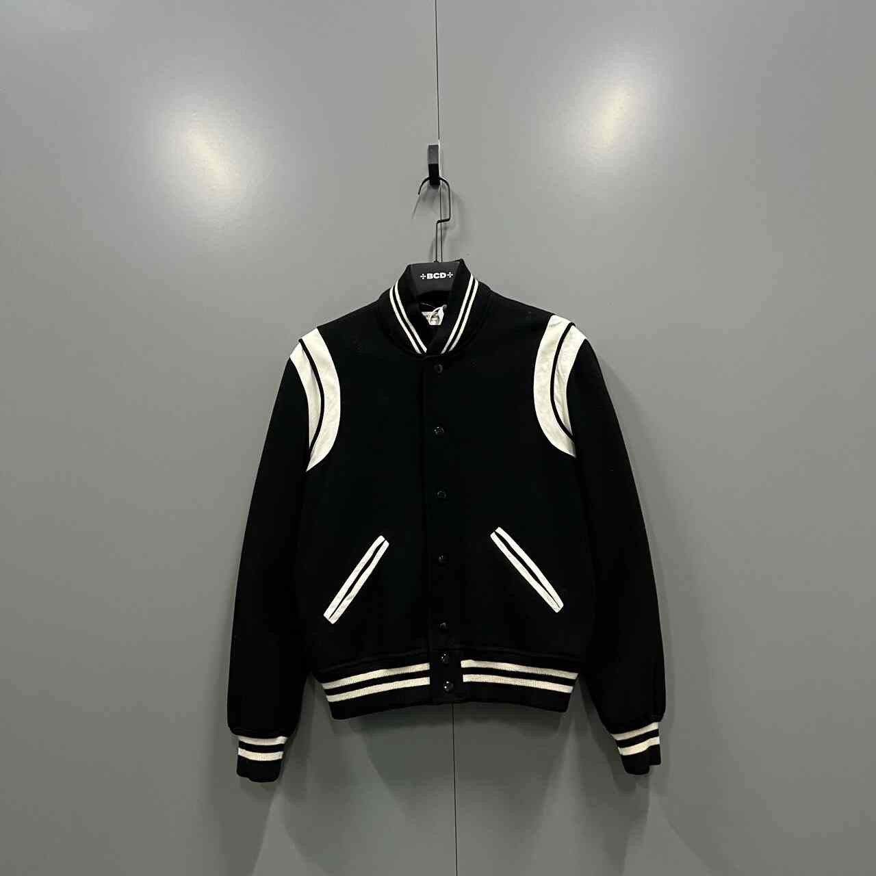 Saint Laurent Paris Saint Laurent SLP Black White Baseball Jacket Size US S / EU 44-46 / 1 - 1 Thumbnail