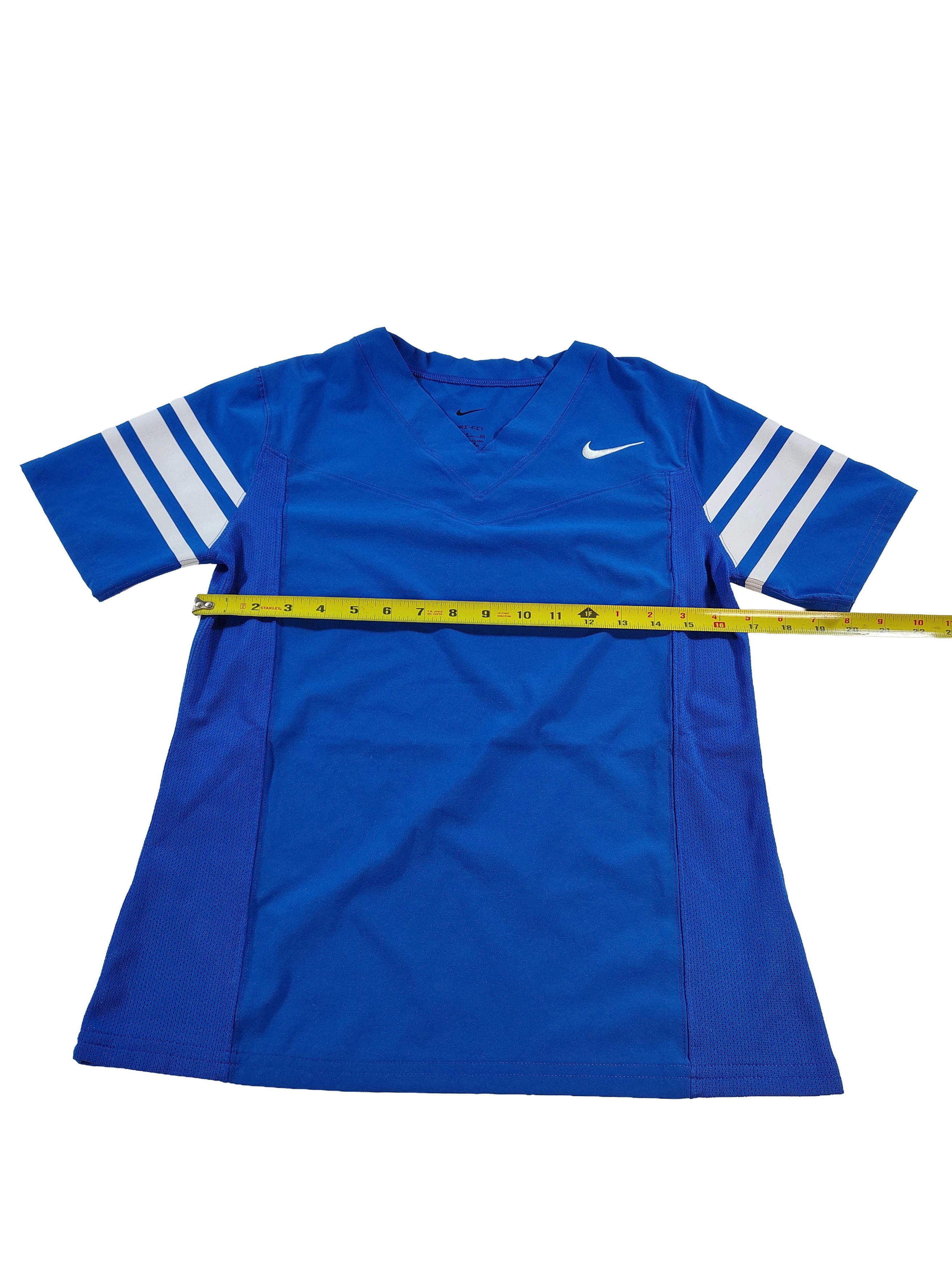 Nike Men's Light Blue & White Striped Nike Dri-Fit Shirt Size US S / EU 44-46 / 1 - 5 Thumbnail