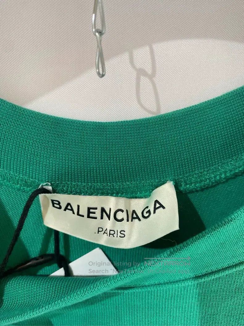 Balenciaga Balenciaga Green Crewneck Sweatshirt Size US L / EU 52-54 / 3 - 5 Thumbnail