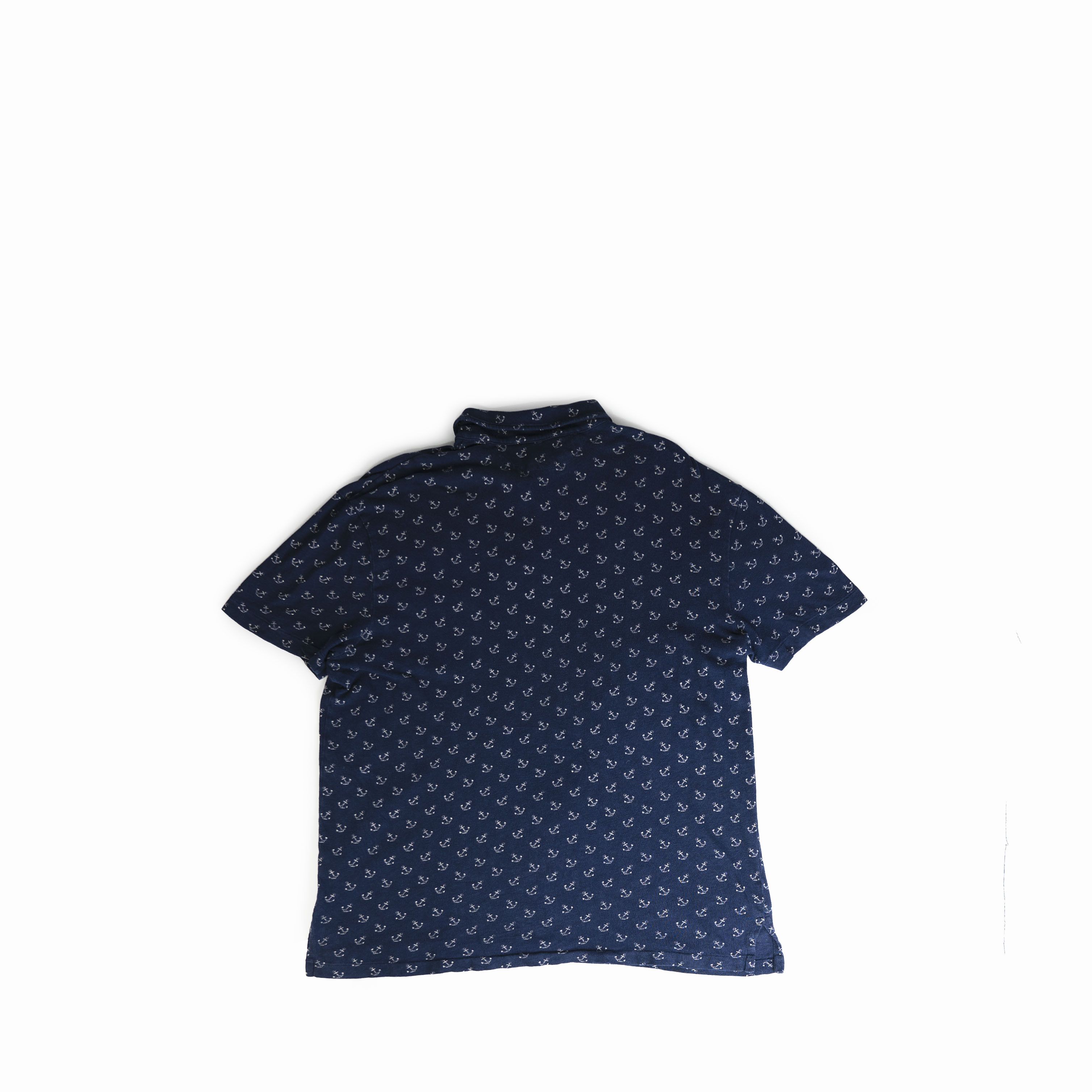 Polo Ralph Lauren Vintage 2003 Polo Ralph Lauren Navy Anchor Print Polo Shirt Size US L / EU 52-54 / 3 - 2 Thumbnail