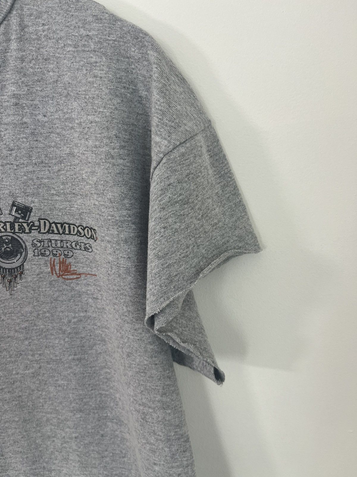 Vintage Harley Davidson Sturgis 1999 Moto Rally Thrashed Tee Size US L / EU 52-54 / 3 - 3 Thumbnail