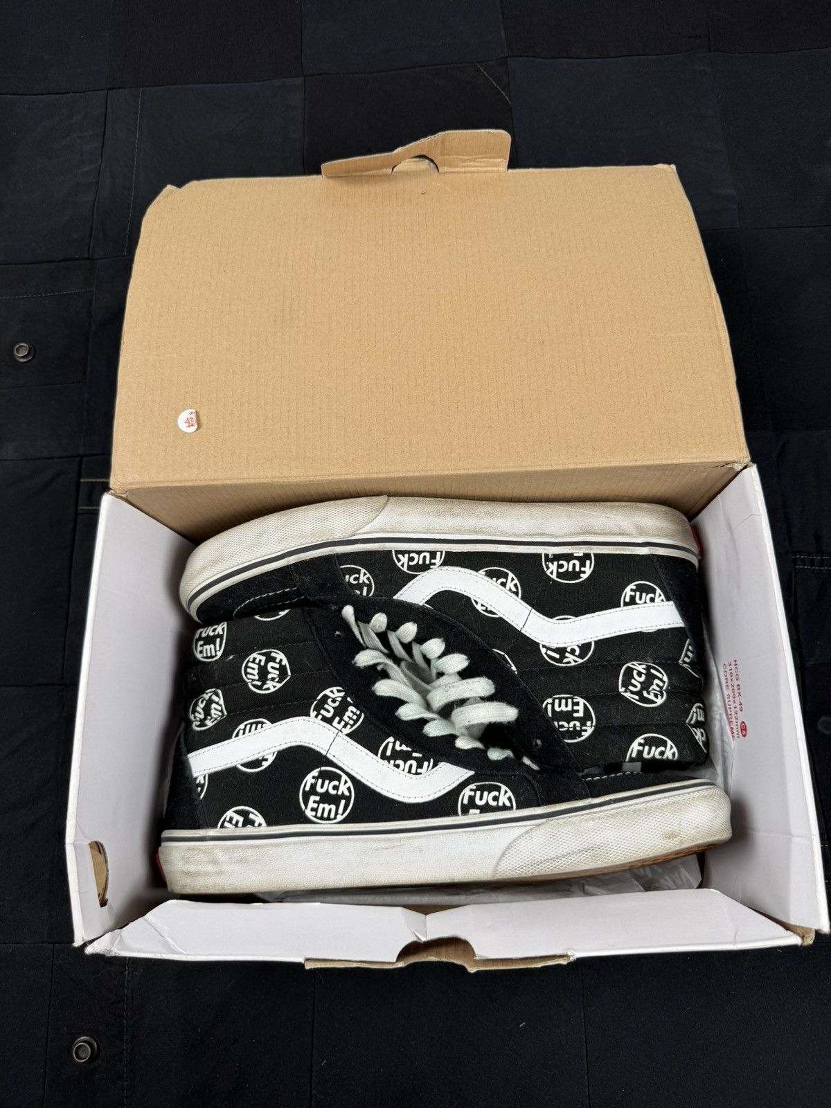 Supreme × Vans Fuck em Sk8-Hi Reissue Size US 9 / EU 42 - 1 Thumbnail