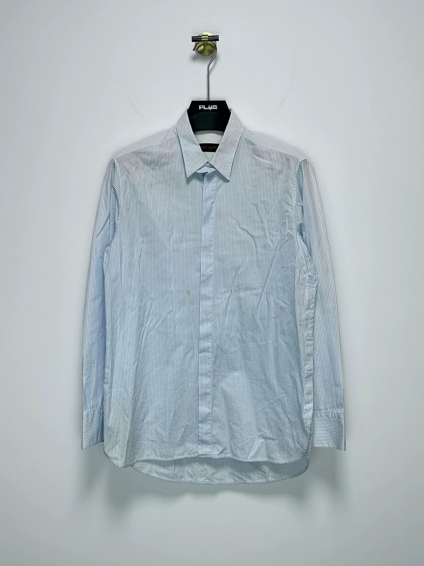 Louis Vuitton Louis Vuitton Blue White Stripe Long-Sleeve Shirt Size US M / EU 48-50 / 2 - 1 Thumbnail
