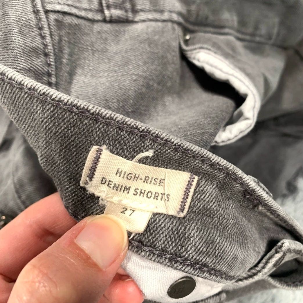 Madewell Madewell Jean Shorts high-rise denim Cut-Off Women 27 Gray Regular Size 27" / US 4 / IT 40 - 5 Thumbnail