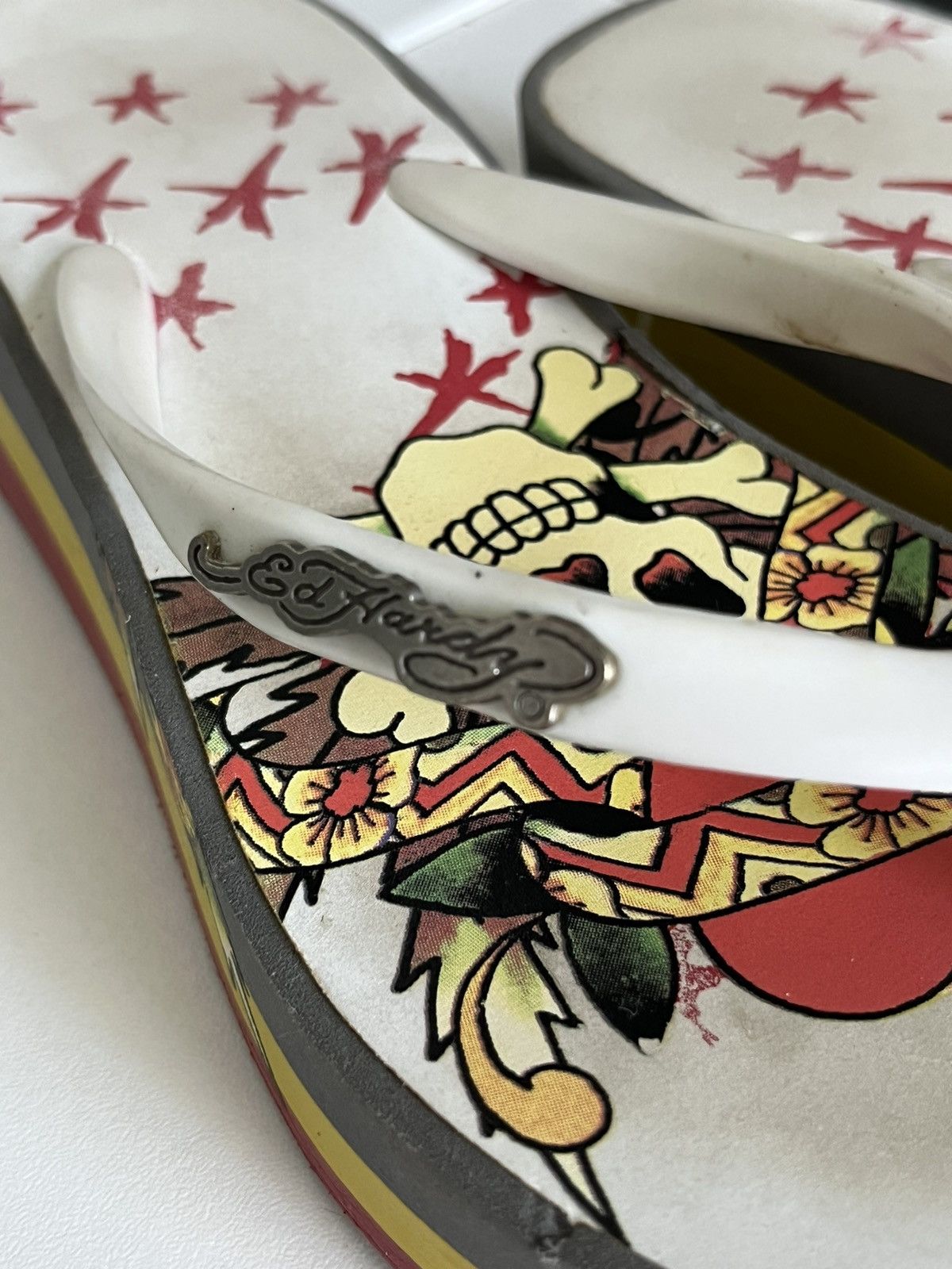 Ed Hardy × Vintage Ed Hardy Platform Flats Vintage y2k Size US 6 / IT 36 - 8 Thumbnail
