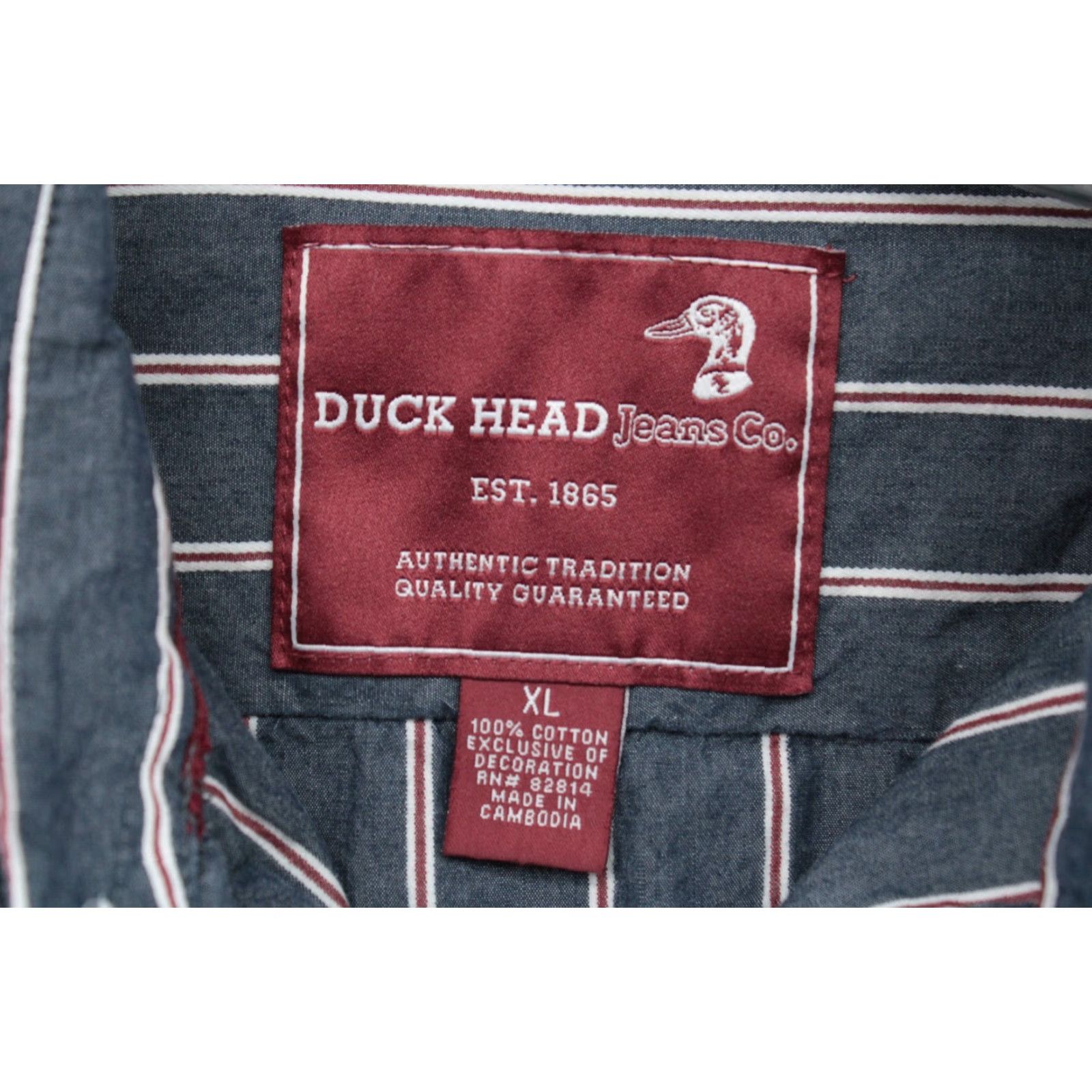 Vintage Duck Head Shirt Men’s XL Blue Striped Button-Up Long Sleeve Dress Casual Friday Size US XL / EU 56 / 4 - 5 Thumbnail