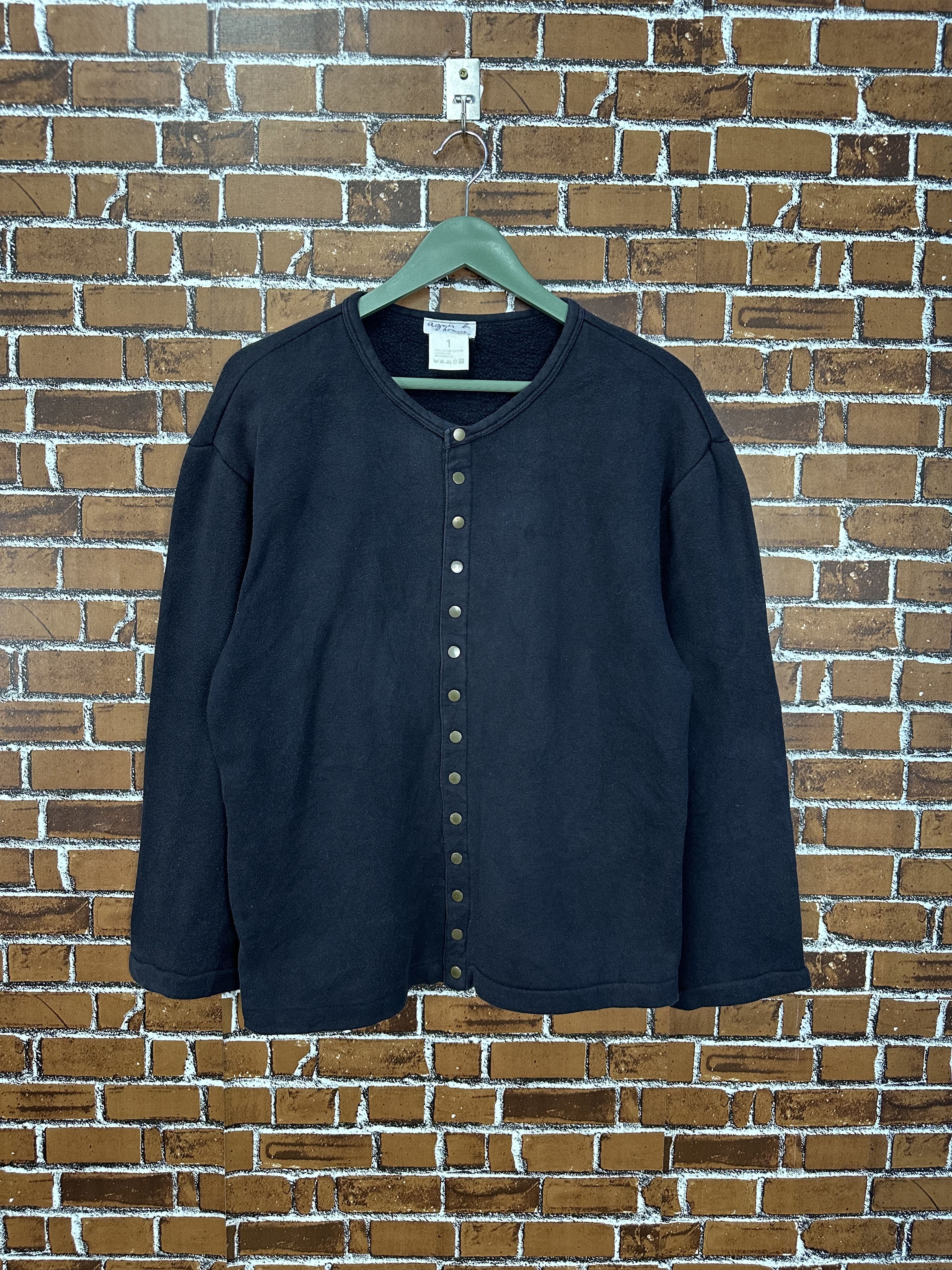 agnes b. Vintage Agnes B Snap Button Jacket Z473 Size L / US 10 / IT 46 - 1 Thumbnail