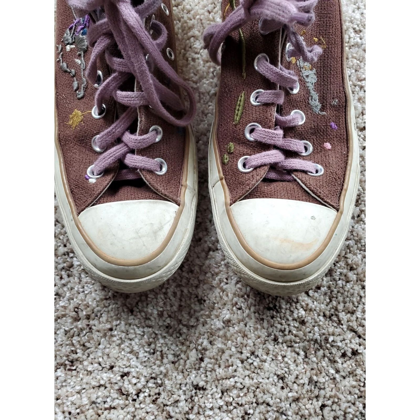 Converse Converse Chuck Taylor All Star Sneaker Brown High Top 8.5 Men Lace Up Bandulu Paint Splatter Embroidery Limited Edition Vintage No customized Size US M / EU 48-50 / 2 - 5 Thumbnail
