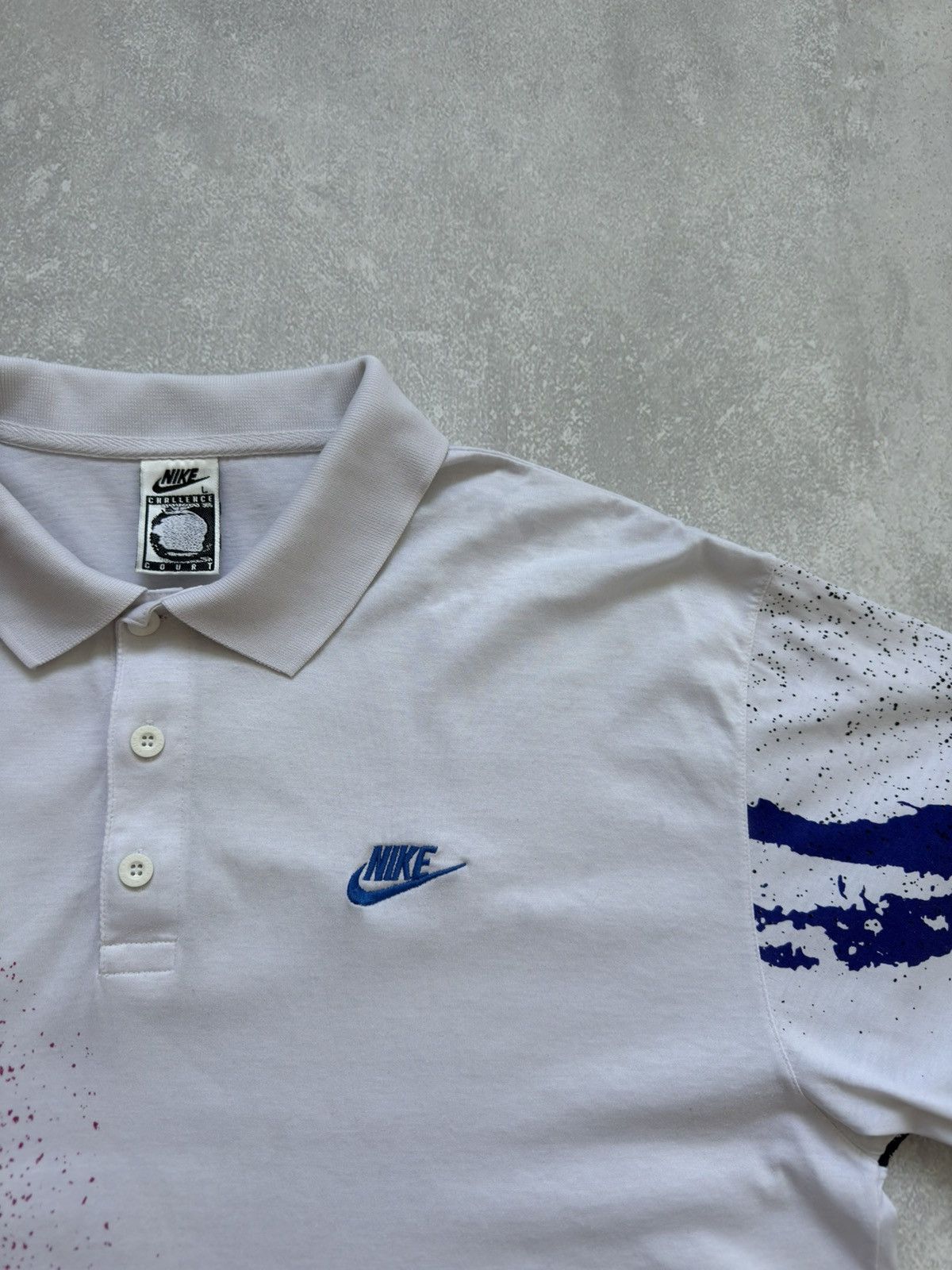 Nike Vintage 90' Nike Challenge Court Shirt Andre Agassi Tennis Size US L / EU 52-54 / 3 - 5 Thumbnail